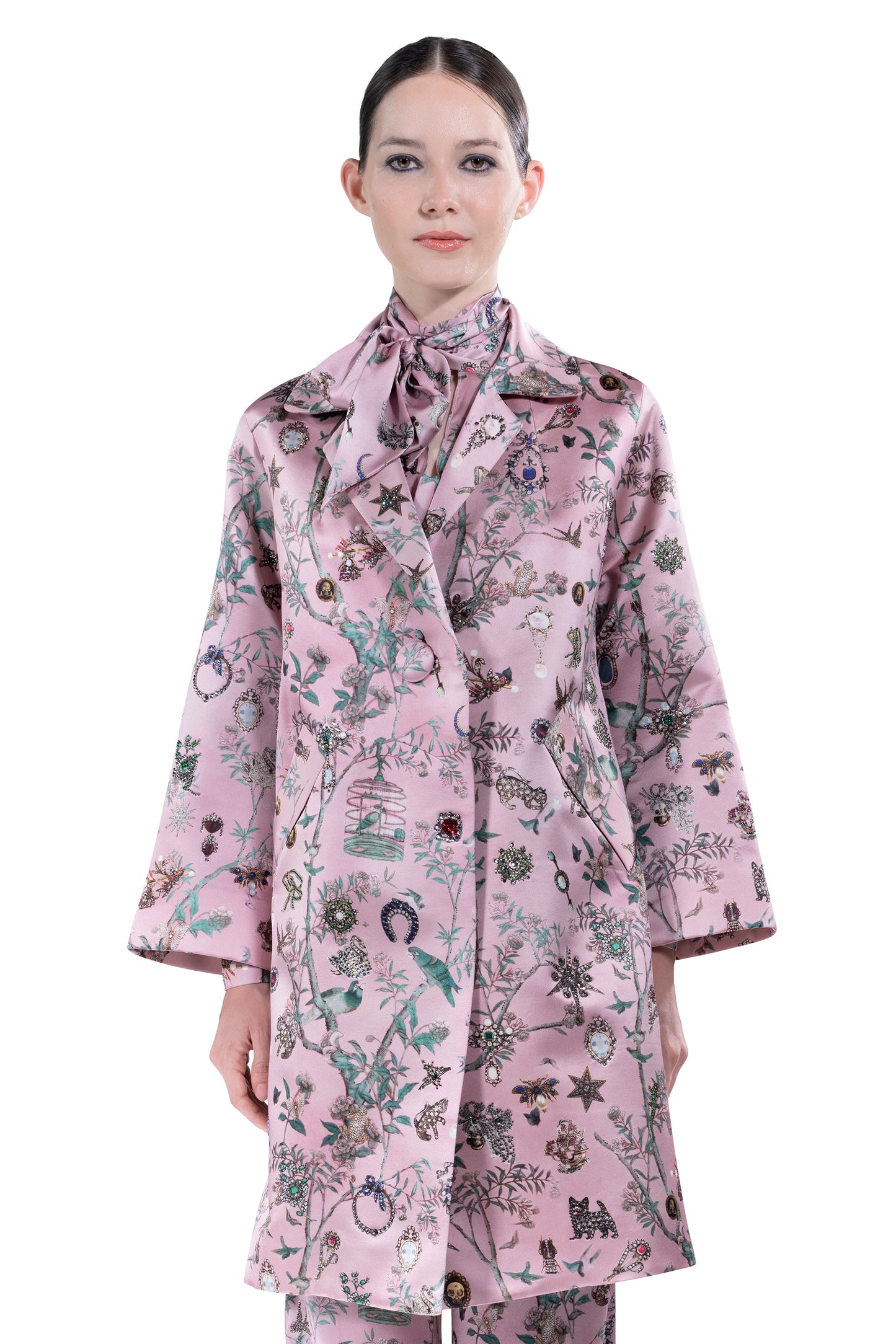 'Pauline De Rothschild' Notched Lapel Coat - - Libertine