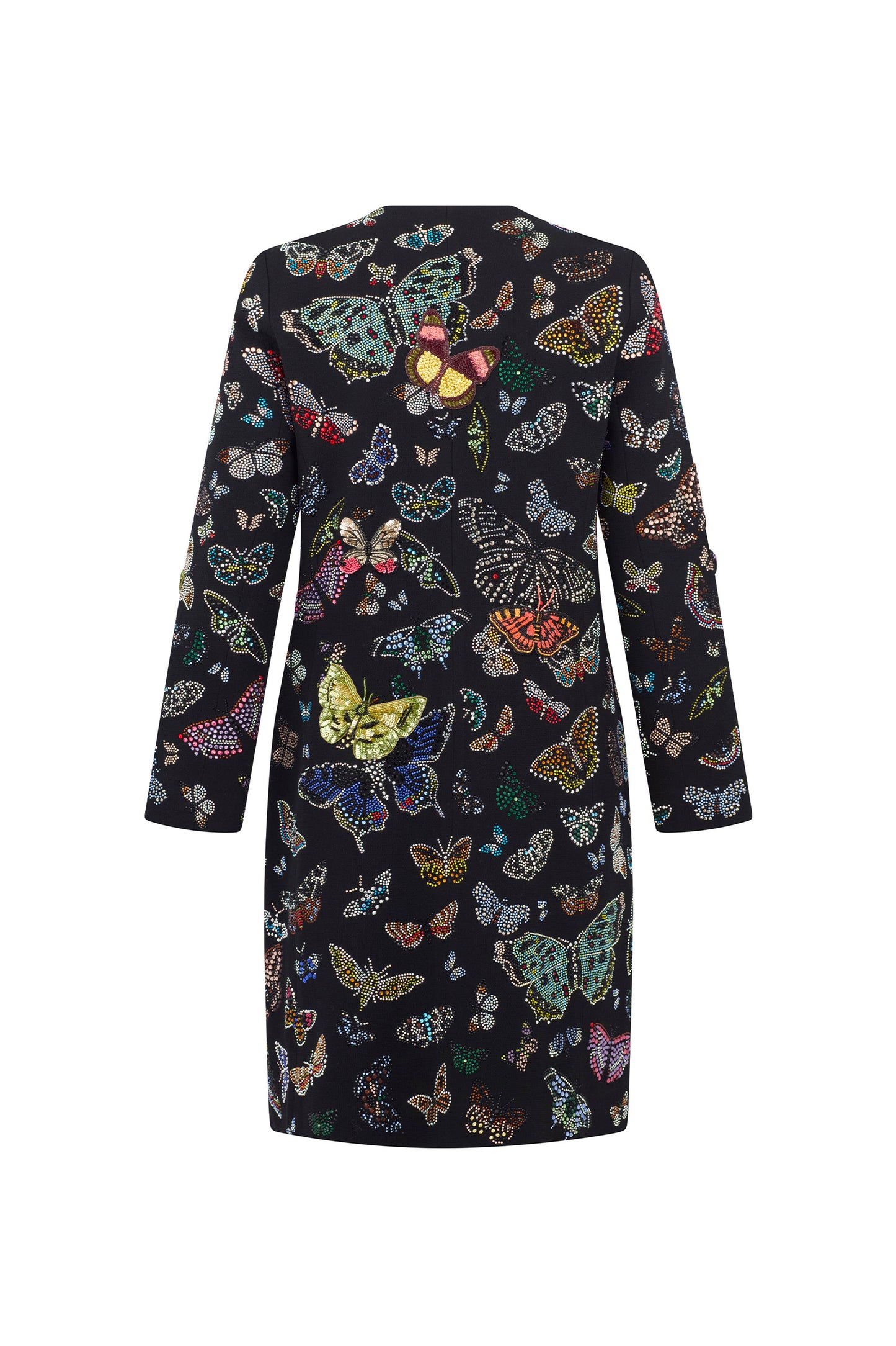 'Millions of Butterflies' Classic Collarless Coat - - Libertine