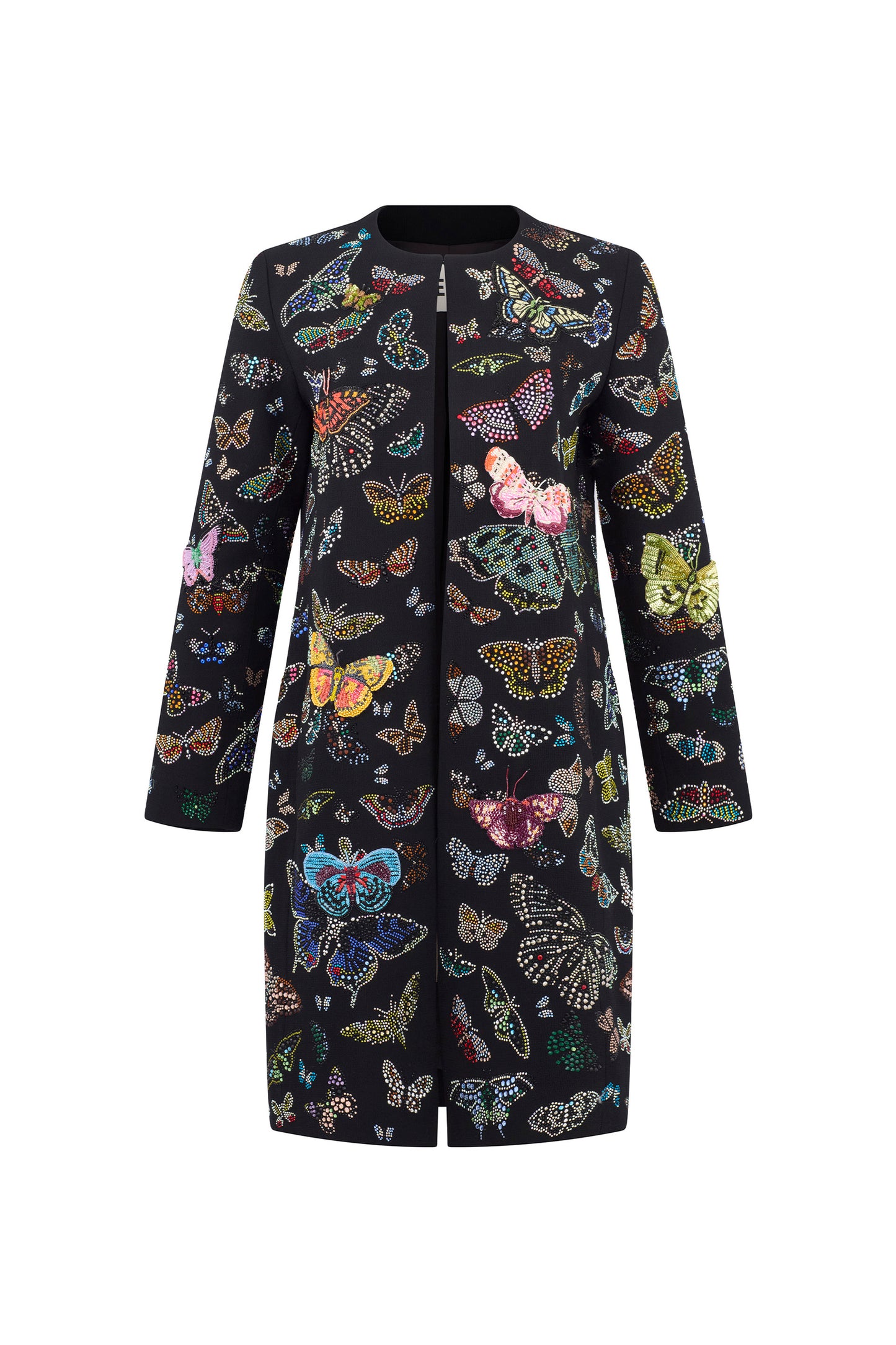 'Millions of Butterflies' Classic Collarless Coat - - Libertine