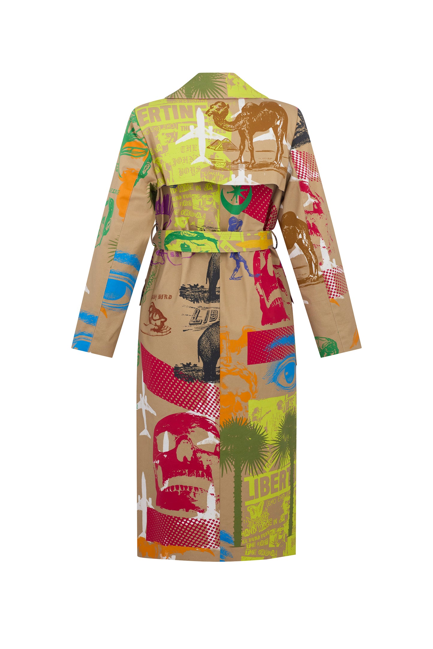 'LIBERTINE SILK SCREENS' LONG LEAN TRENCH - COATS - Libertine