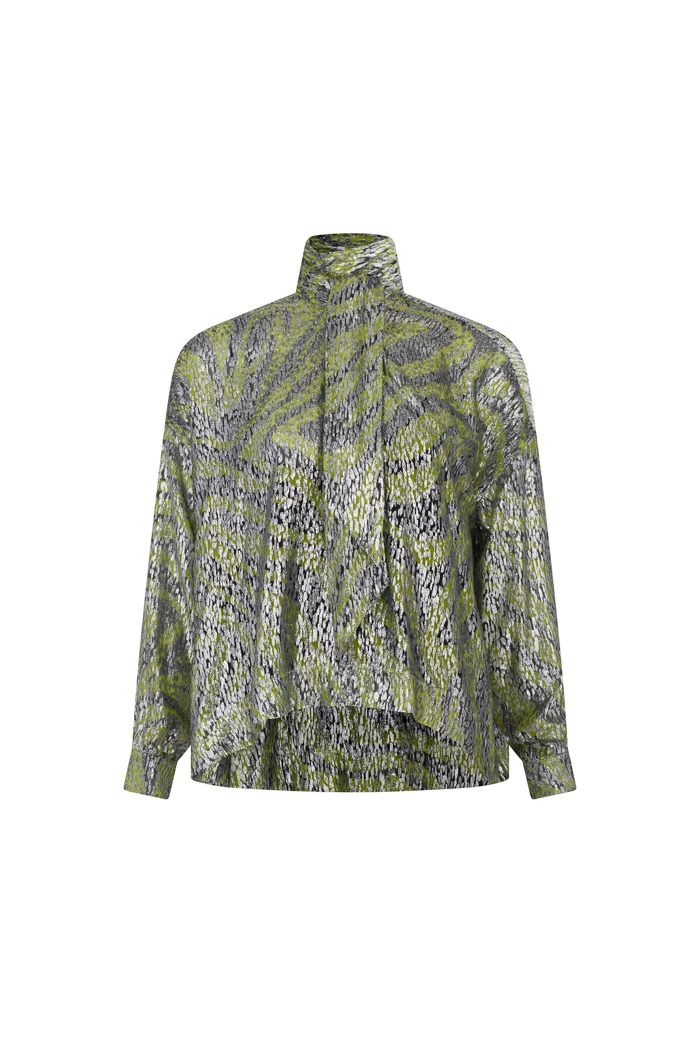 'MOSSY VELVET' TIE BLOUSE - - Libertine