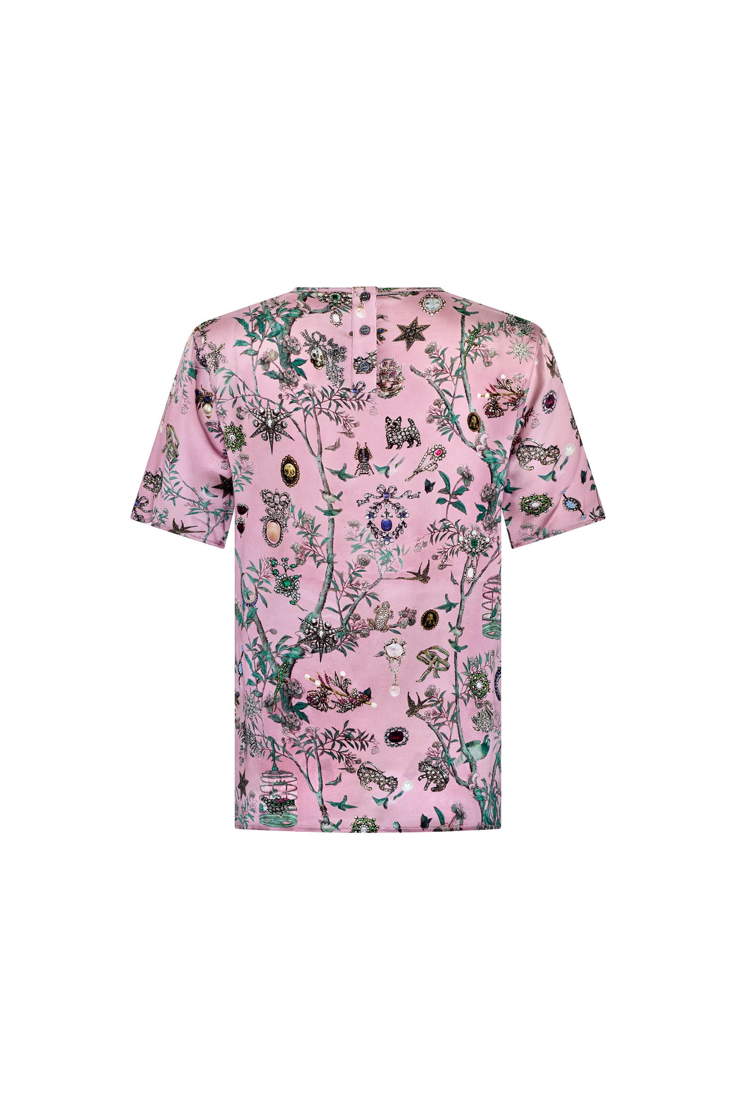 'Pauline De Rothschild' Short Sleeve Blouse - - Libertine