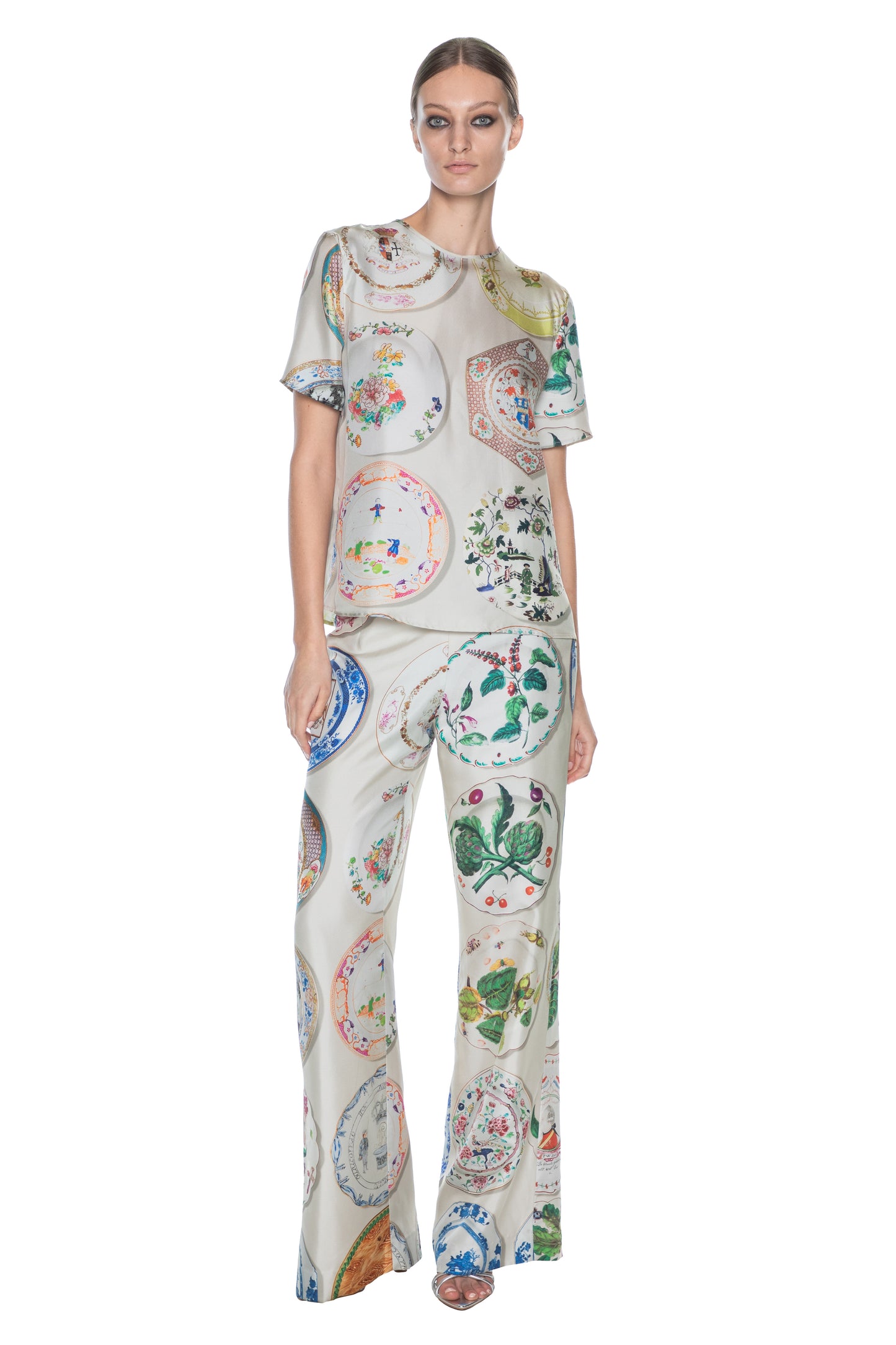 'CHELSEA PLATES' SHORT SLEEVE BLOUSE - TOPS - Libertine