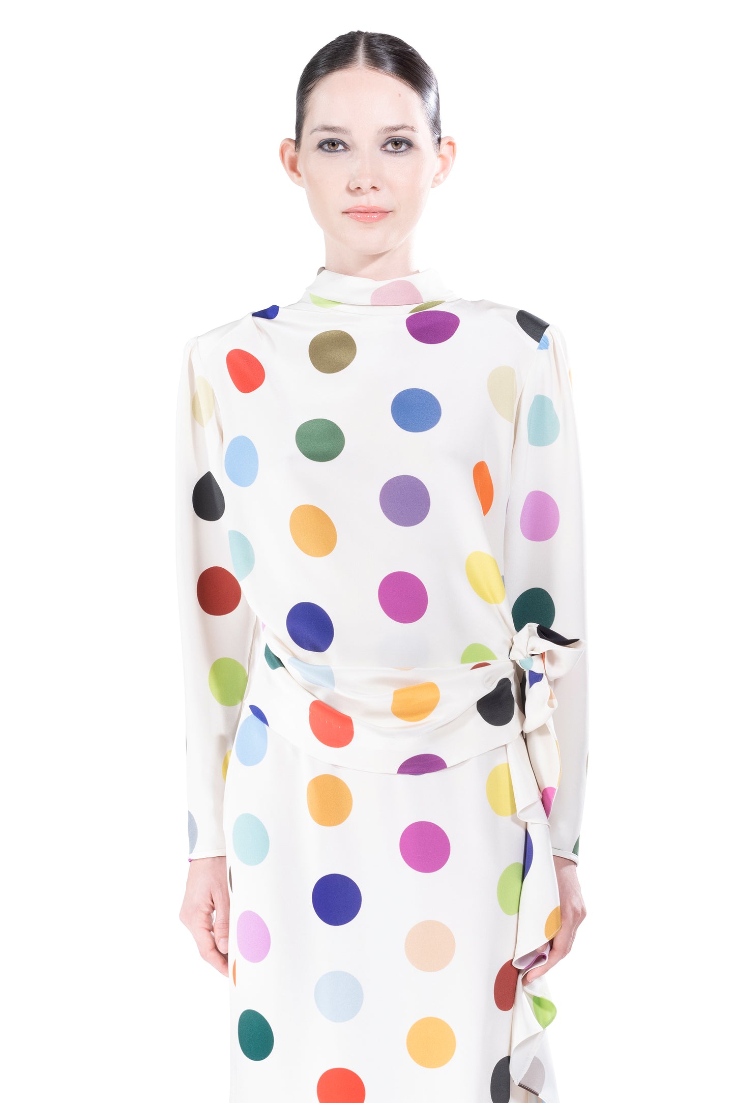 'SPOTS' SIDE TIE BLOUSE - - Libertine