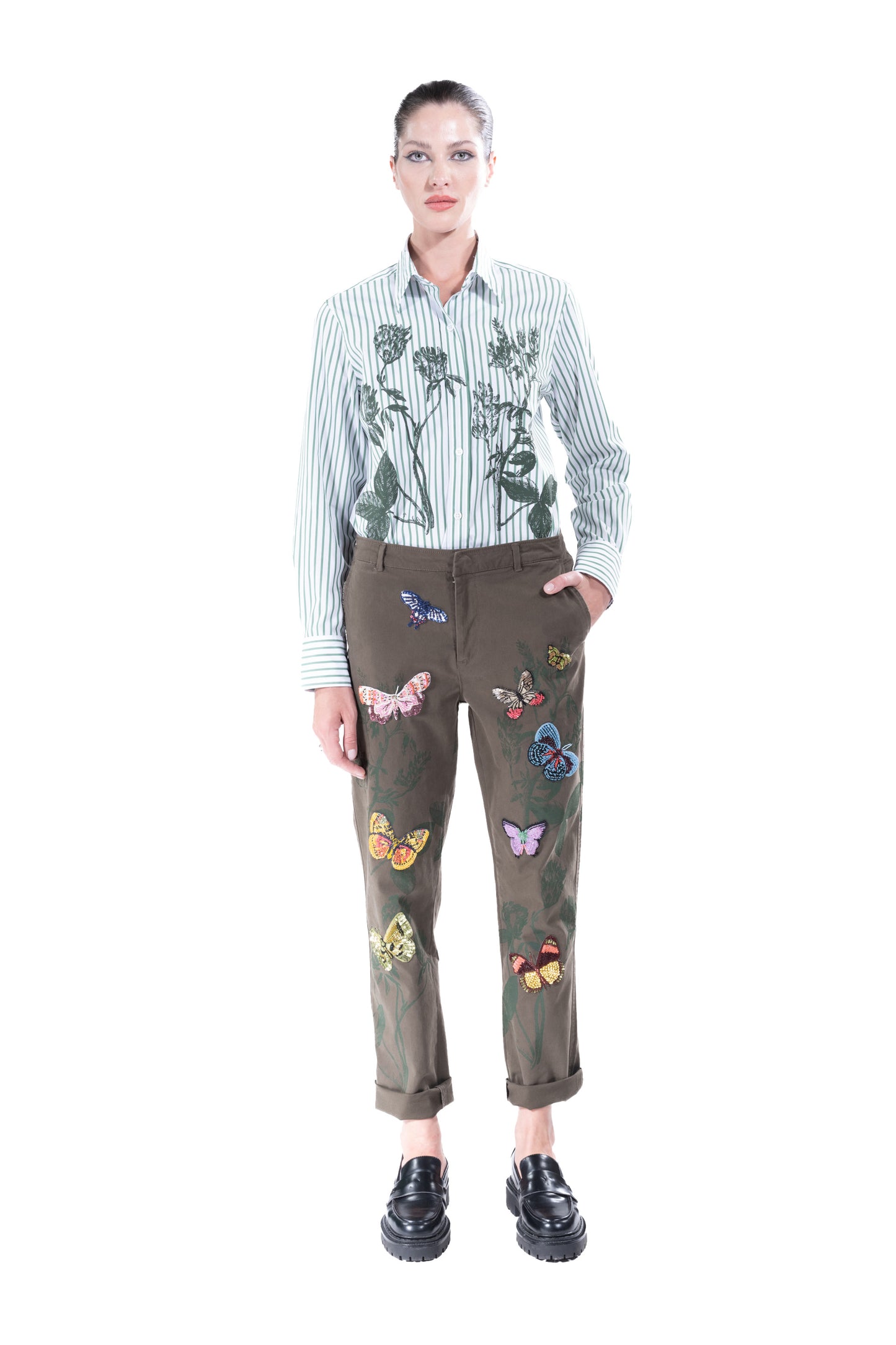 'Millions of Butterflies' Women's Chinos - - Libertine