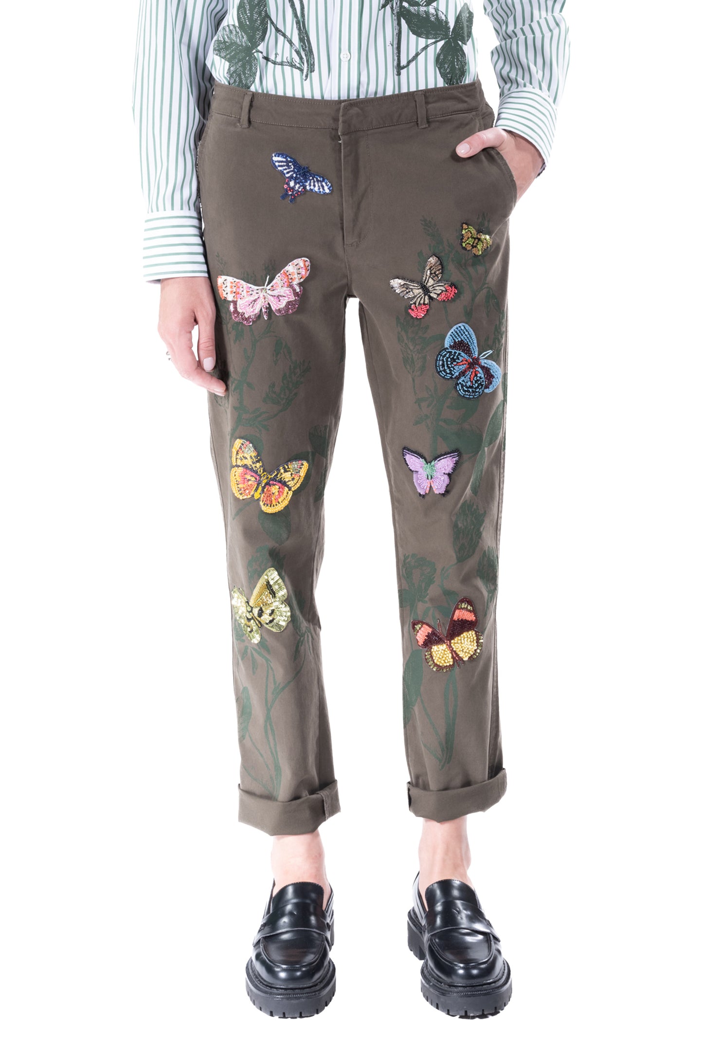 'Millions of Butterflies' Women's Chinos - - Libertine