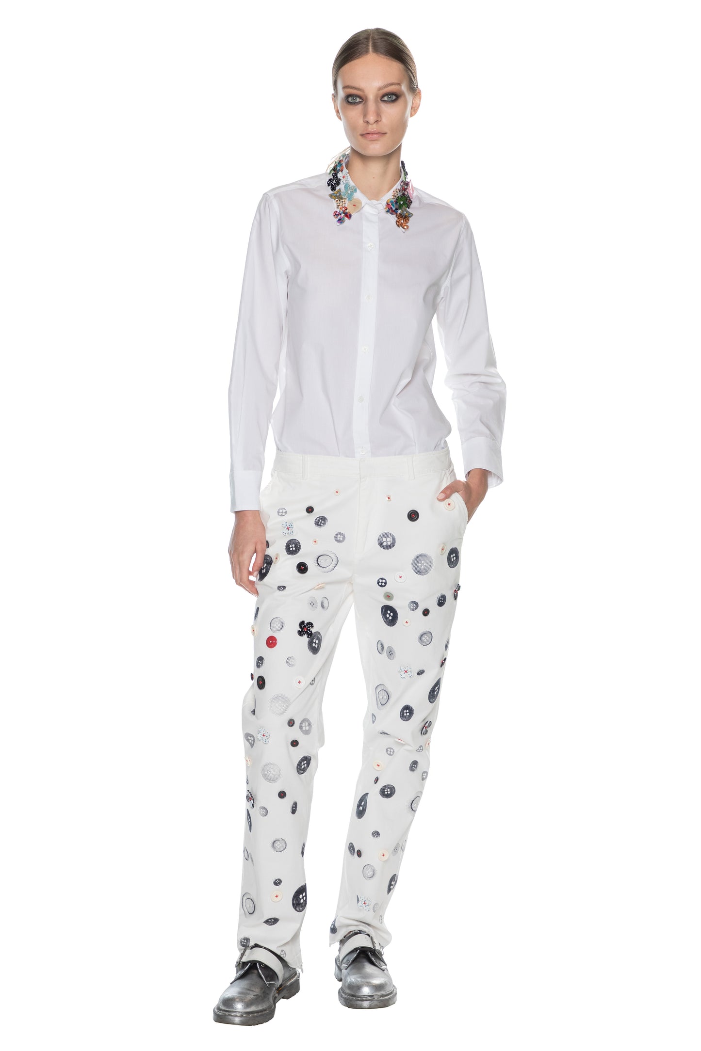 'EXISTENTIAL BUTTONS' WOMEN'S CHINOS - - Libertine