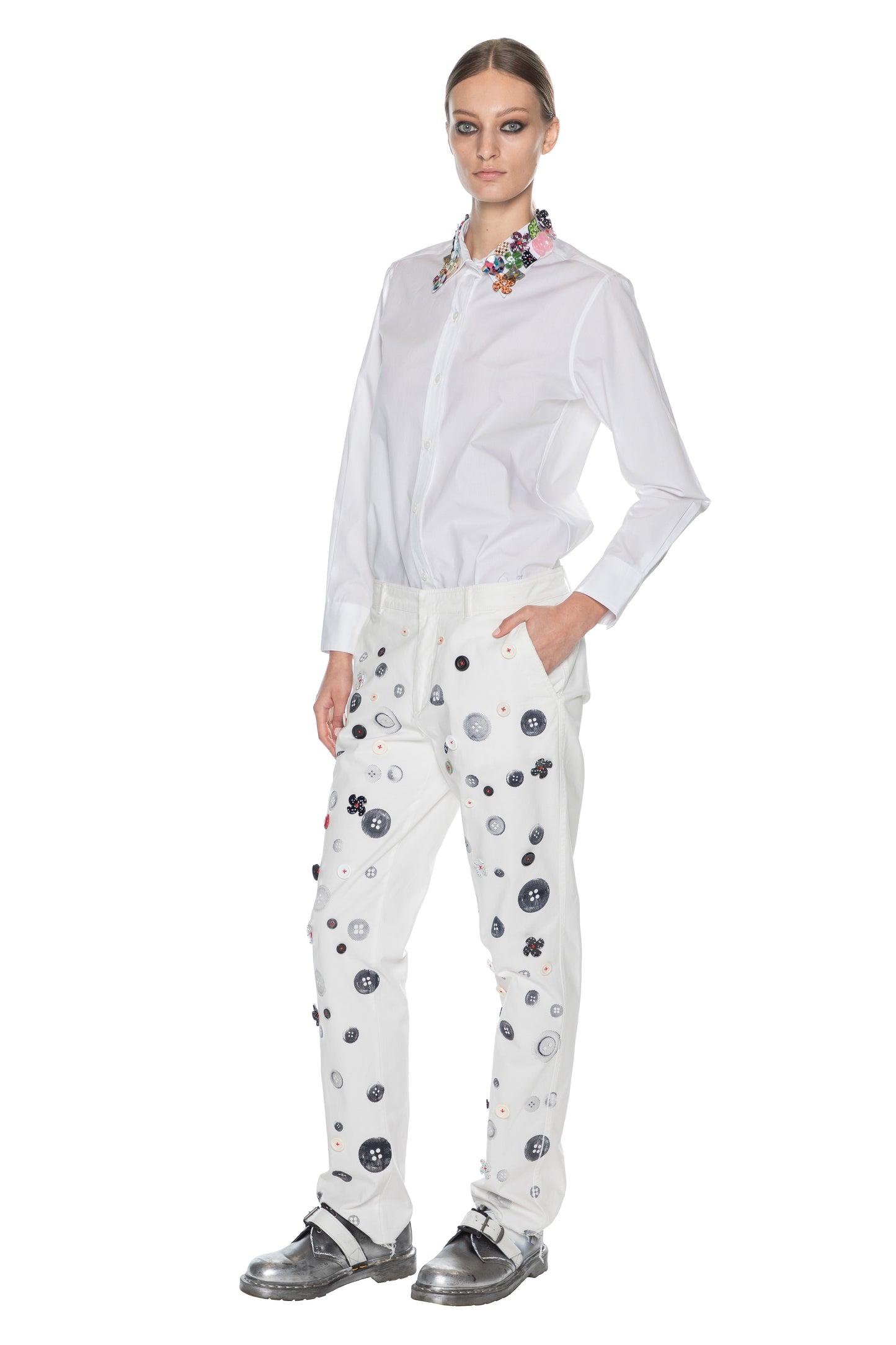 'EXISTENTIAL BUTTONS' WOMEN'S CHINOS - - Libertine