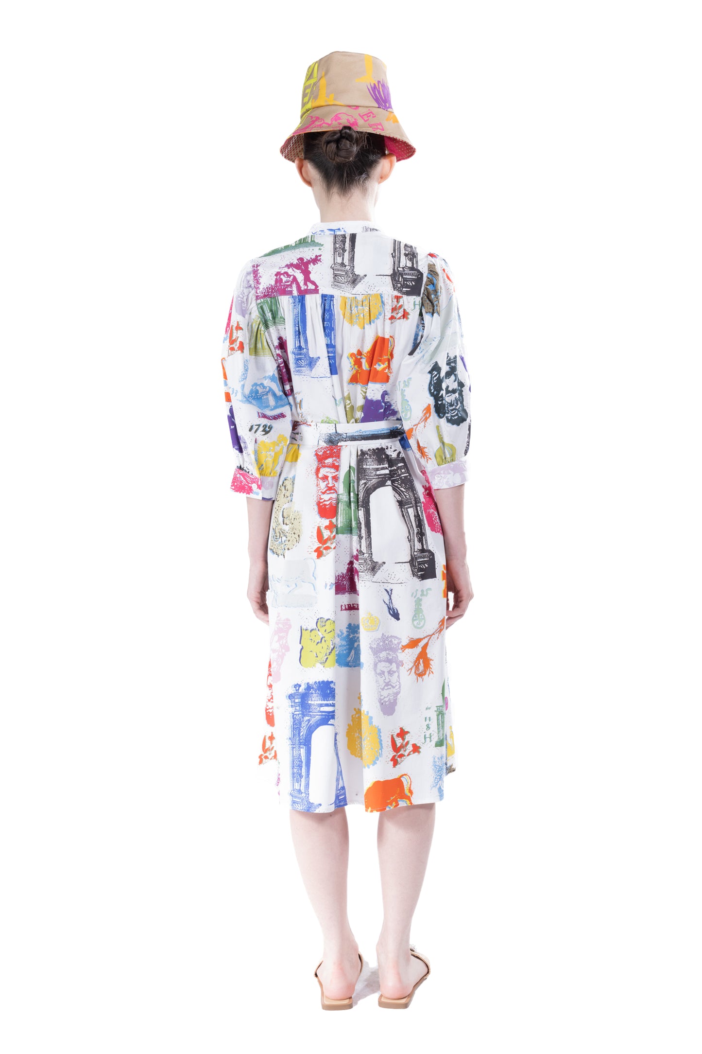 'L'ARC DE LIBERTINE' PUFF SLEEVE SHIRT DRESS - - Libertine