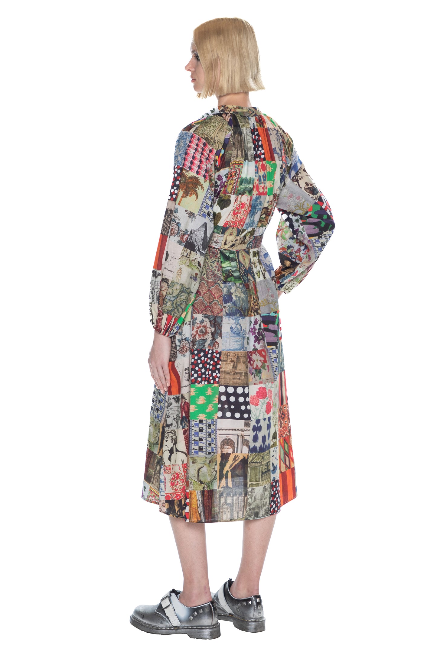 'BLOOMSBURY COLLAGE' LINDSEY DRESS - DRESSES - Libertine
