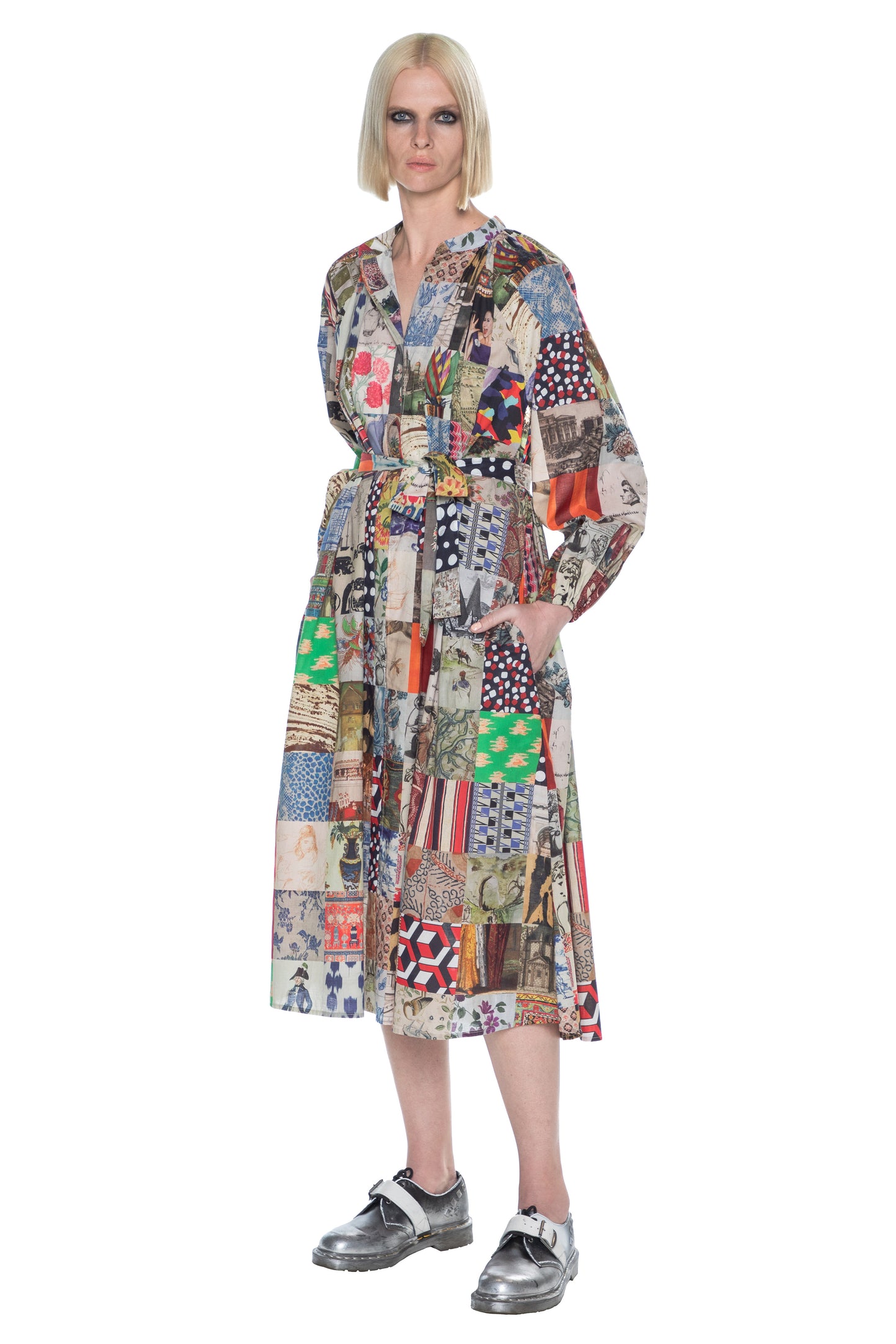 'BLOOMSBURY COLLAGE' LINDSEY DRESS - DRESSES - Libertine