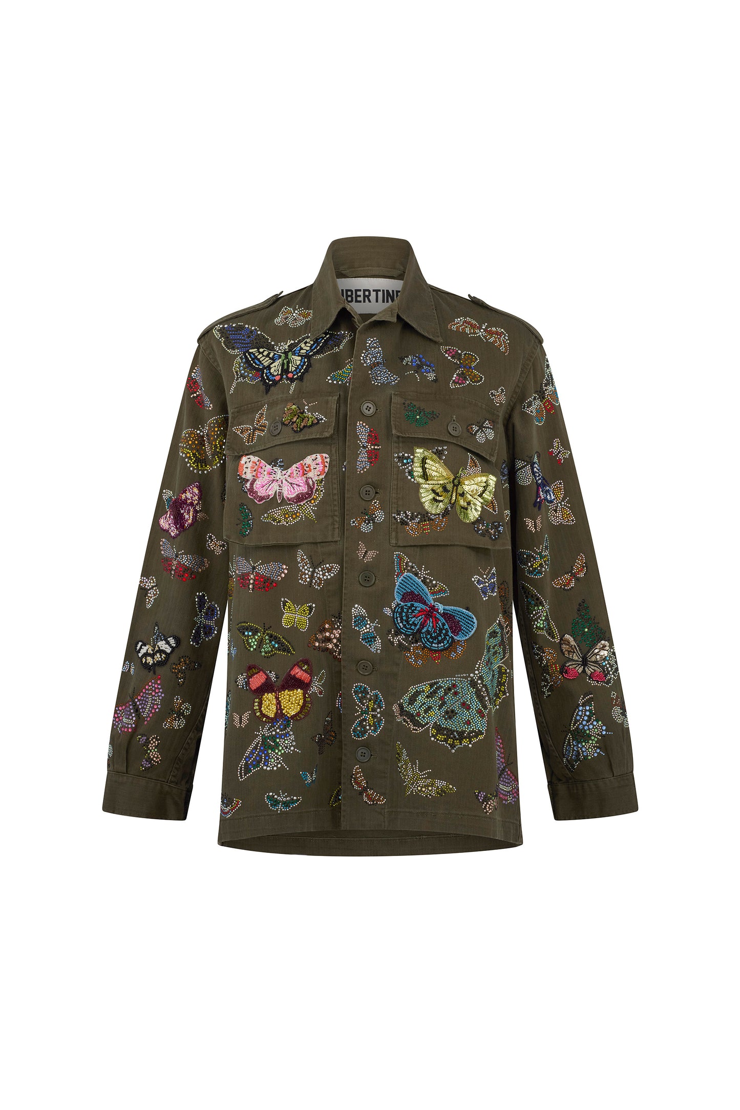 'Millions of Butterflies' Vintage French Military Jacket - - Libertine