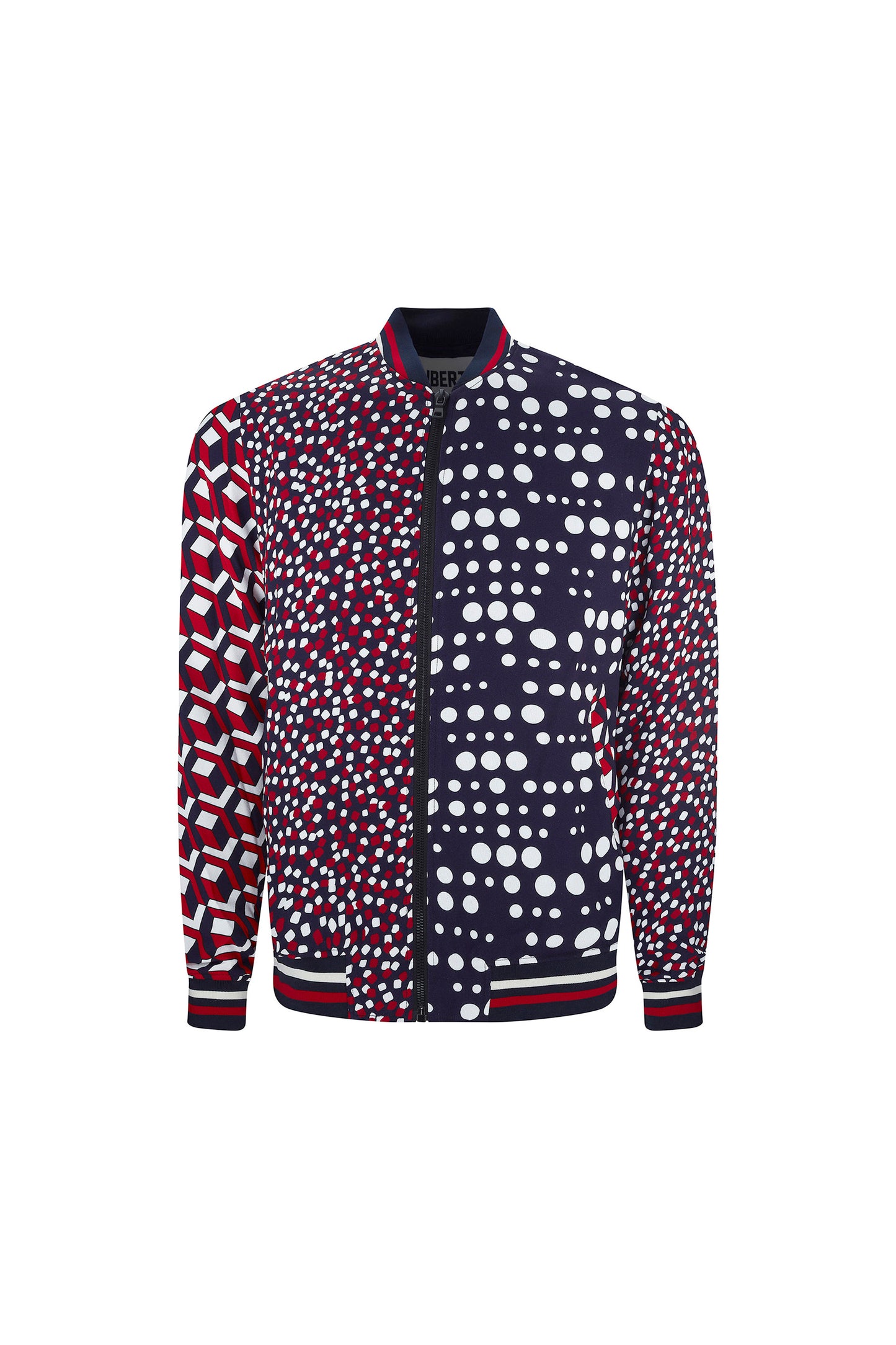 'RED WHITE AND BLUE MASH UP' BOMBER JACKET - - Libertine