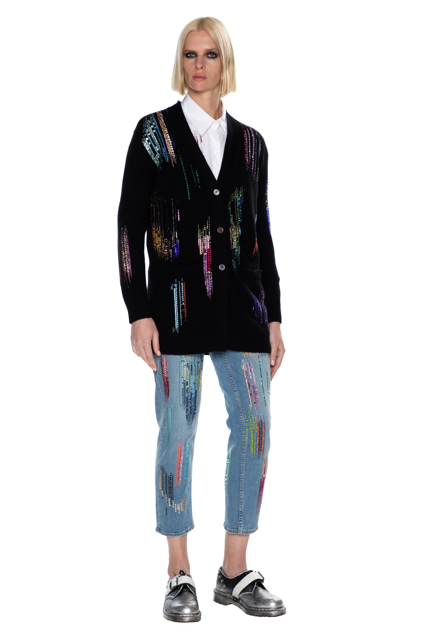 'FWB CRYSTAL' OVERSIZED CARDIGAN - - Libertine