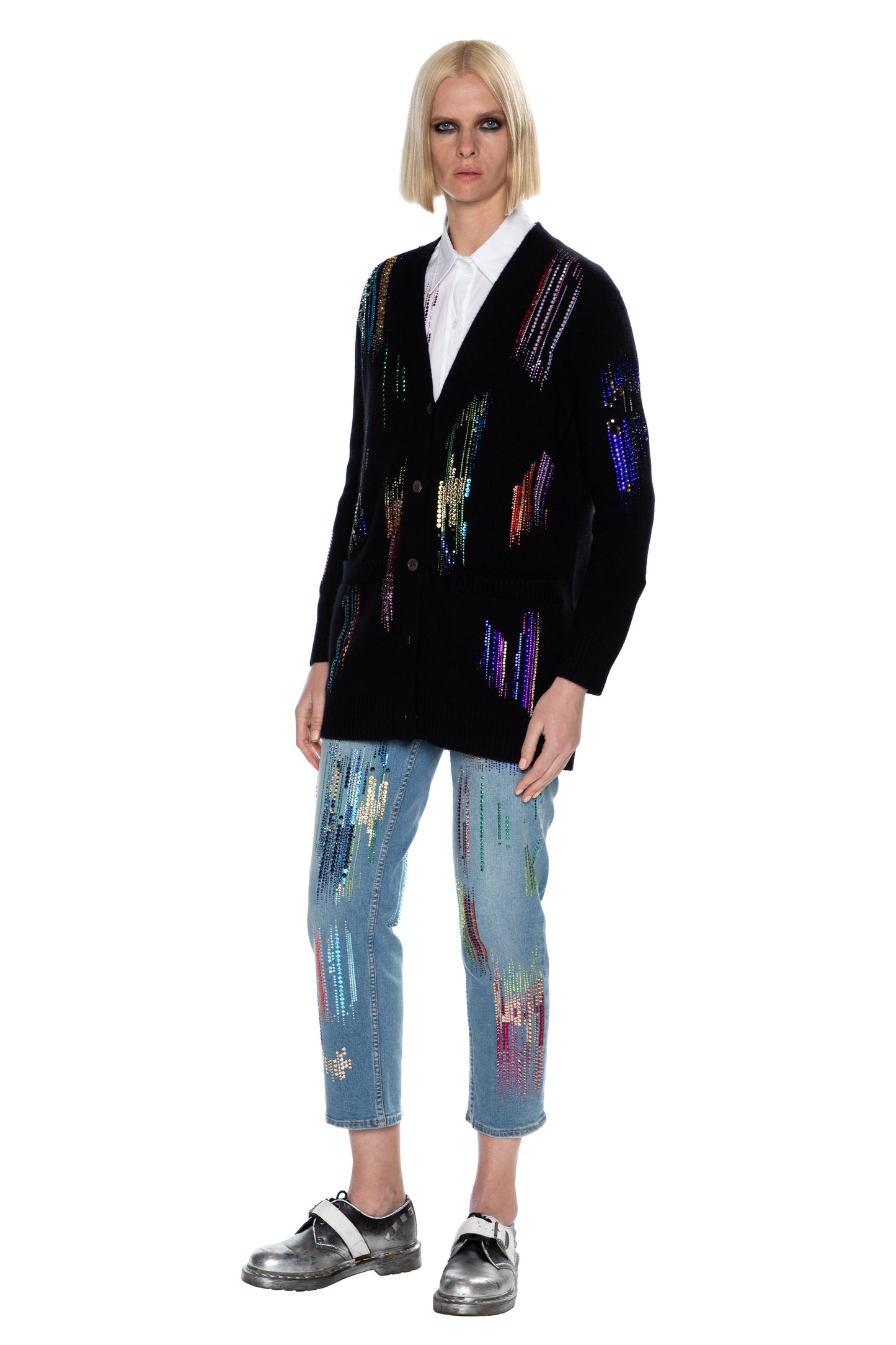 'FWB CRYSTAL' OVERSIZED CARDIGAN - - Libertine