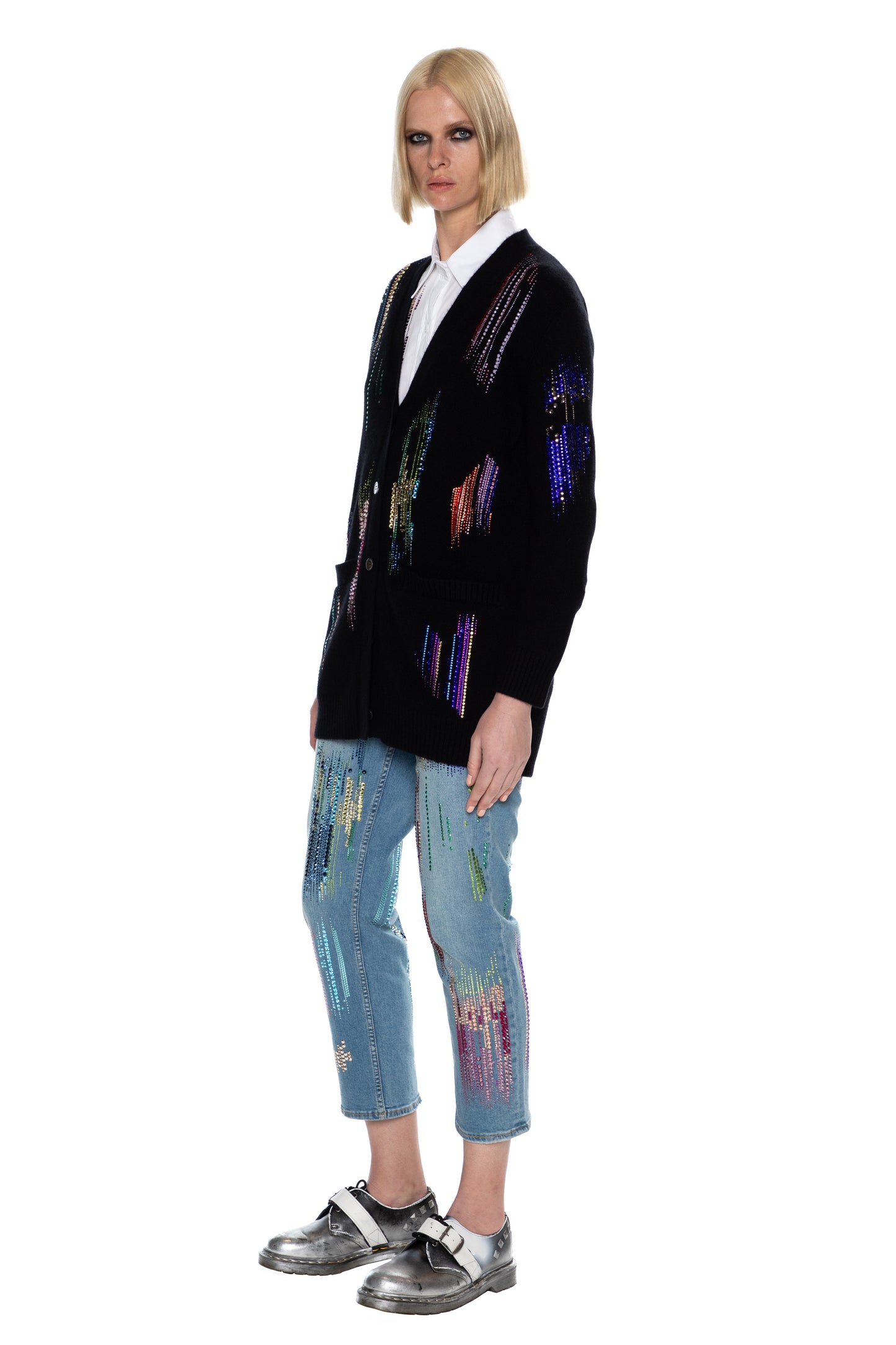 'FWB CRYSTAL' OVERSIZED CARDIGAN - - Libertine
