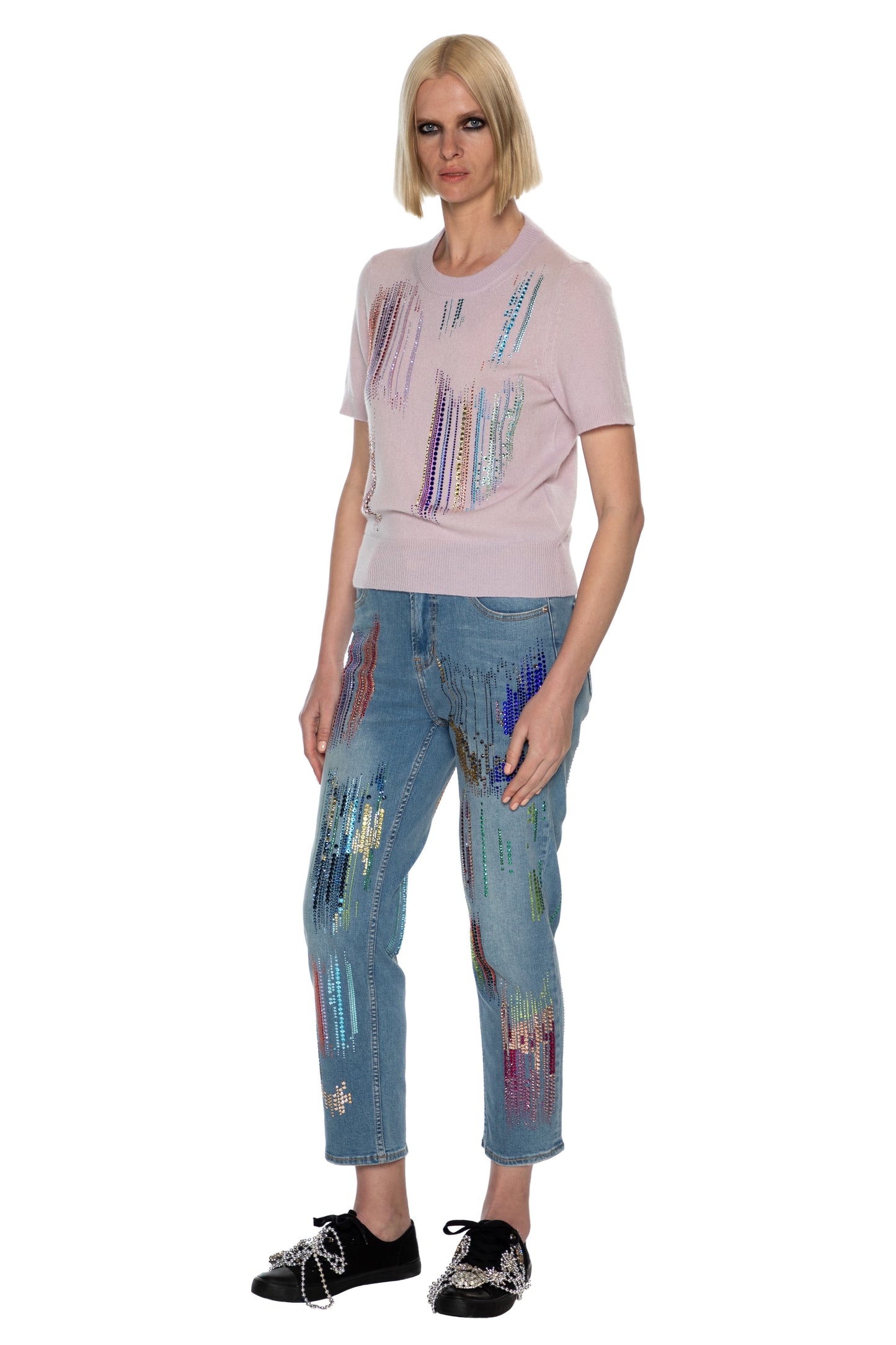 'FWB CRYSTAL' SHORT SLEEVE PULLOVER - - Libertine