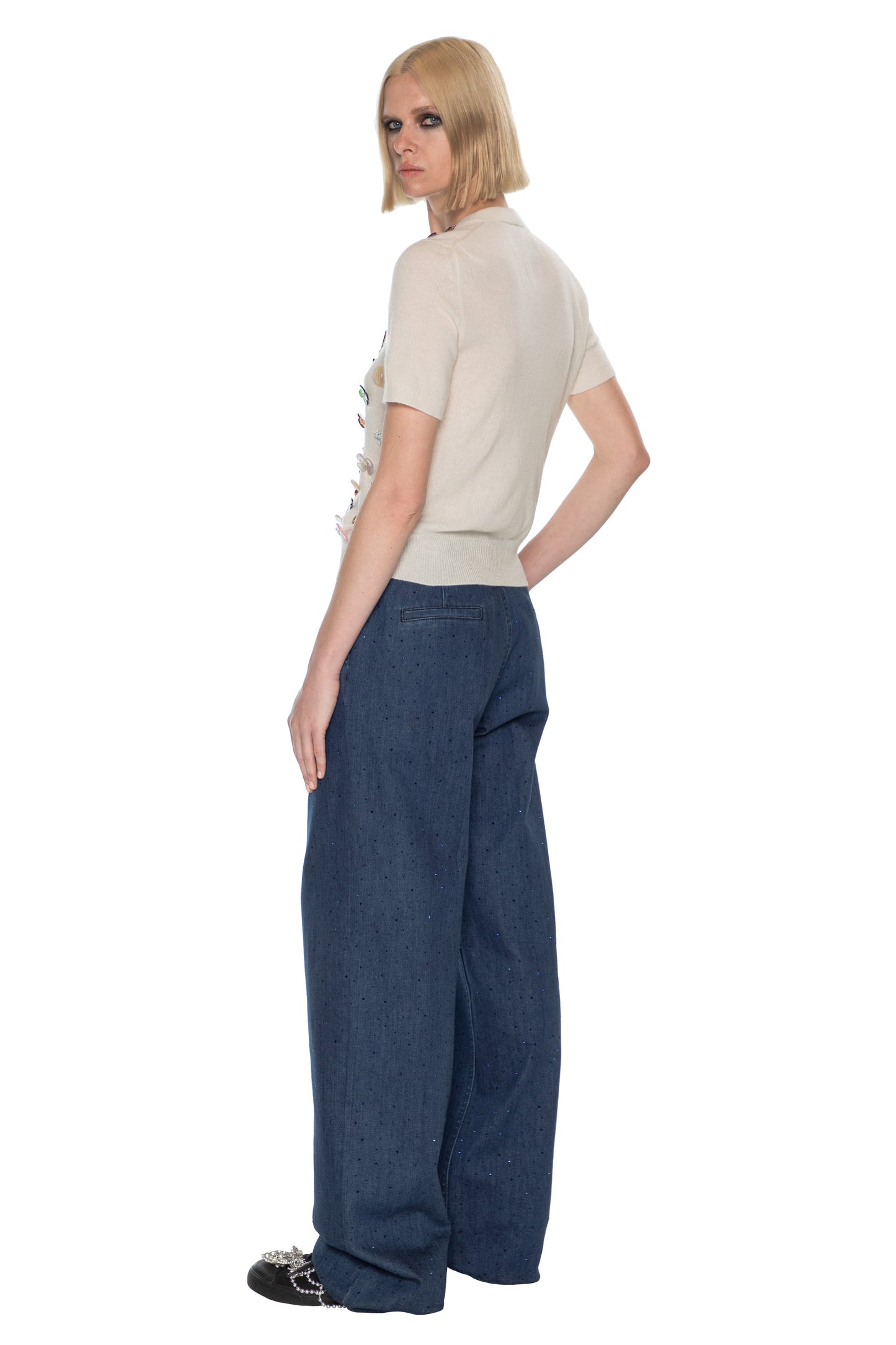 'BUTTON TOWN' SHORT SLEEVE PULLOVER - Women's Knits - Libertine