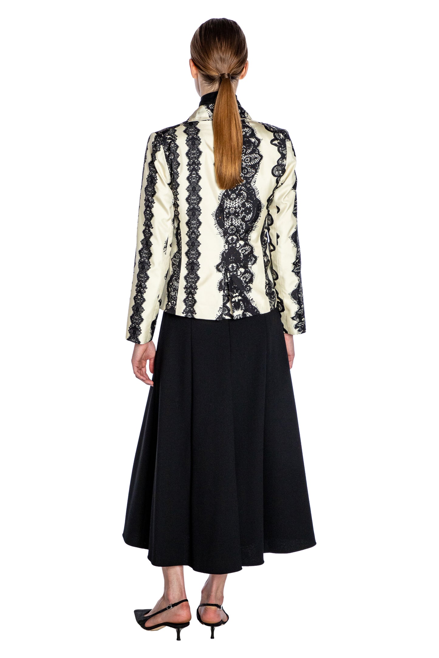 'VENETIAN LACE' L/S SHORT JACKET WITH CRYSTALS - - Libertine