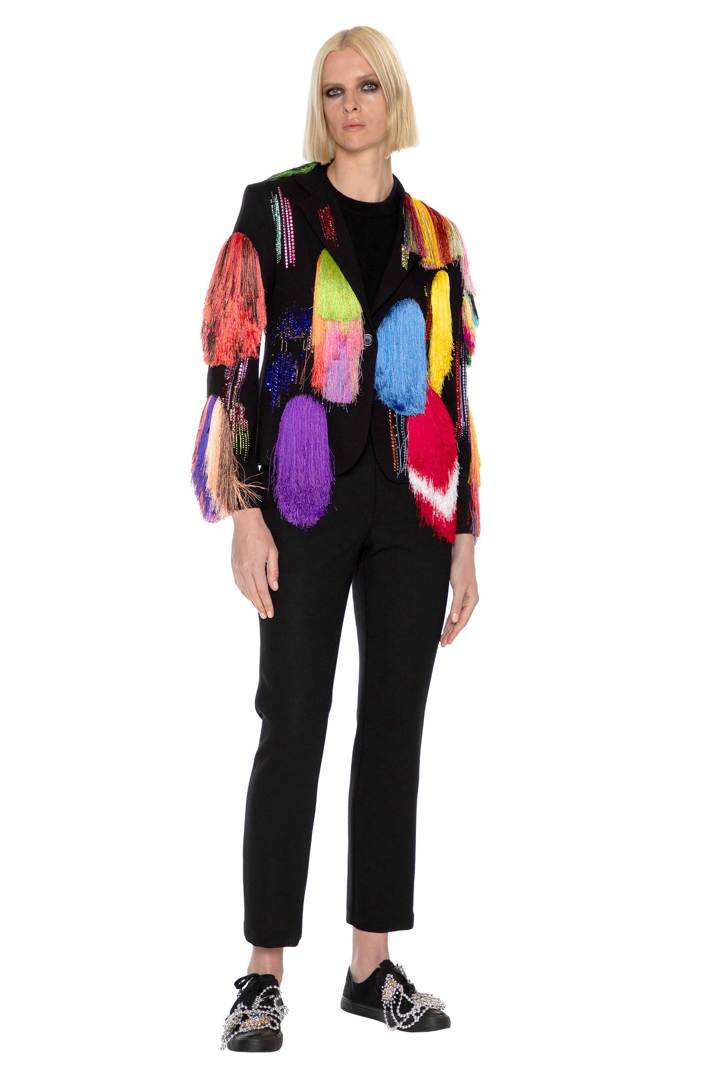 'FRINGE WITH BENEFITS' L/S SHORT JACKET - - Libertine