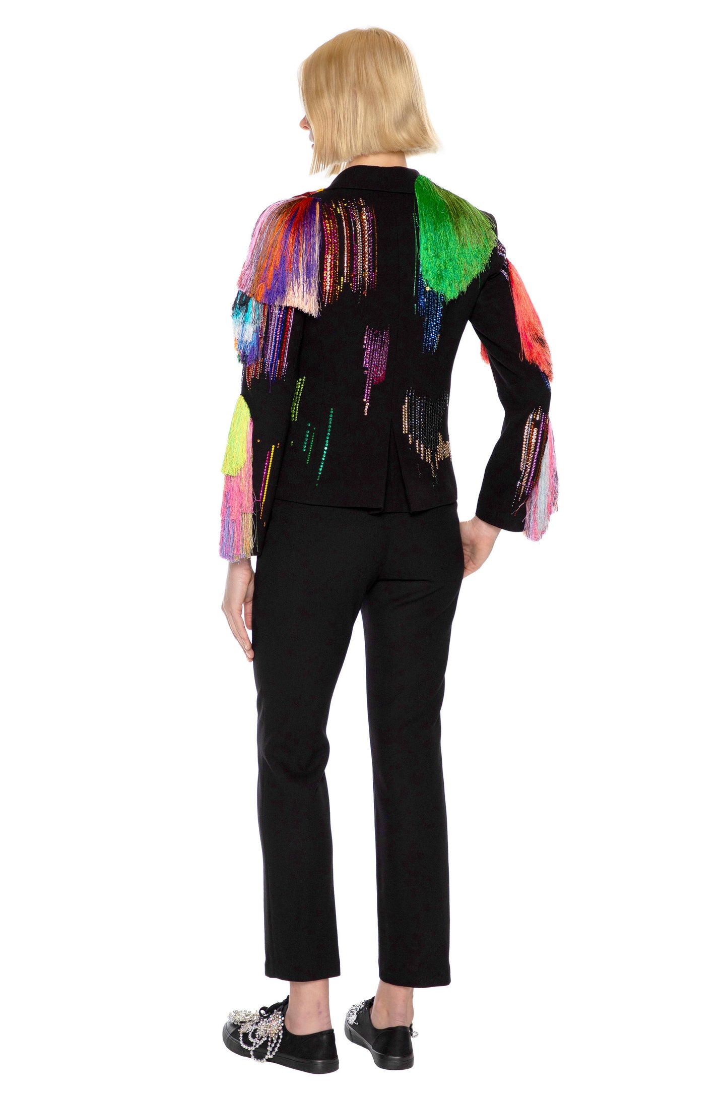 'FRINGE WITH BENEFITS' L/S SHORT JACKET - - Libertine