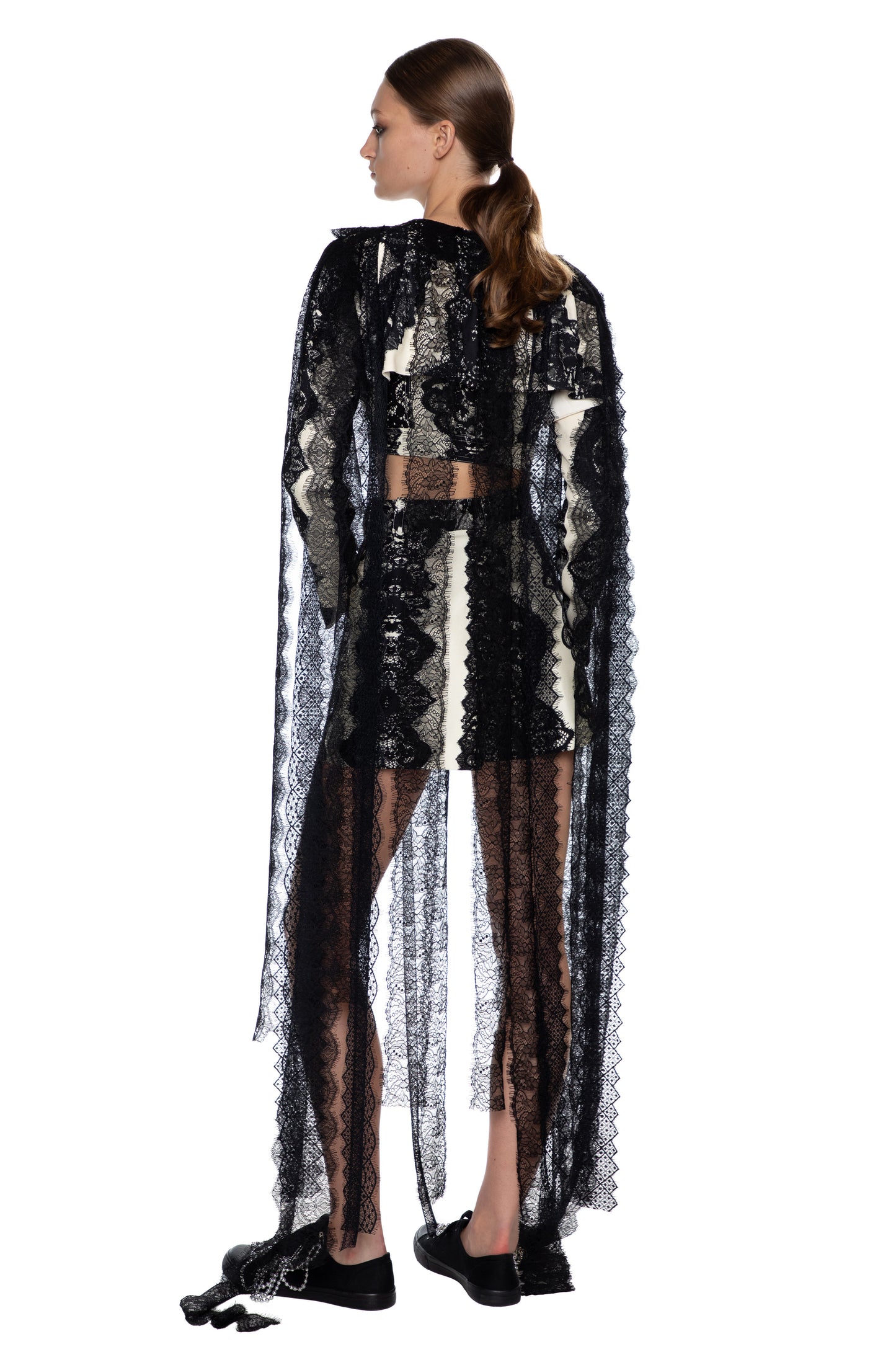 'VENETIAN LACE' FLY AWAY BOLERO WITH CRYSTALS - - Libertine