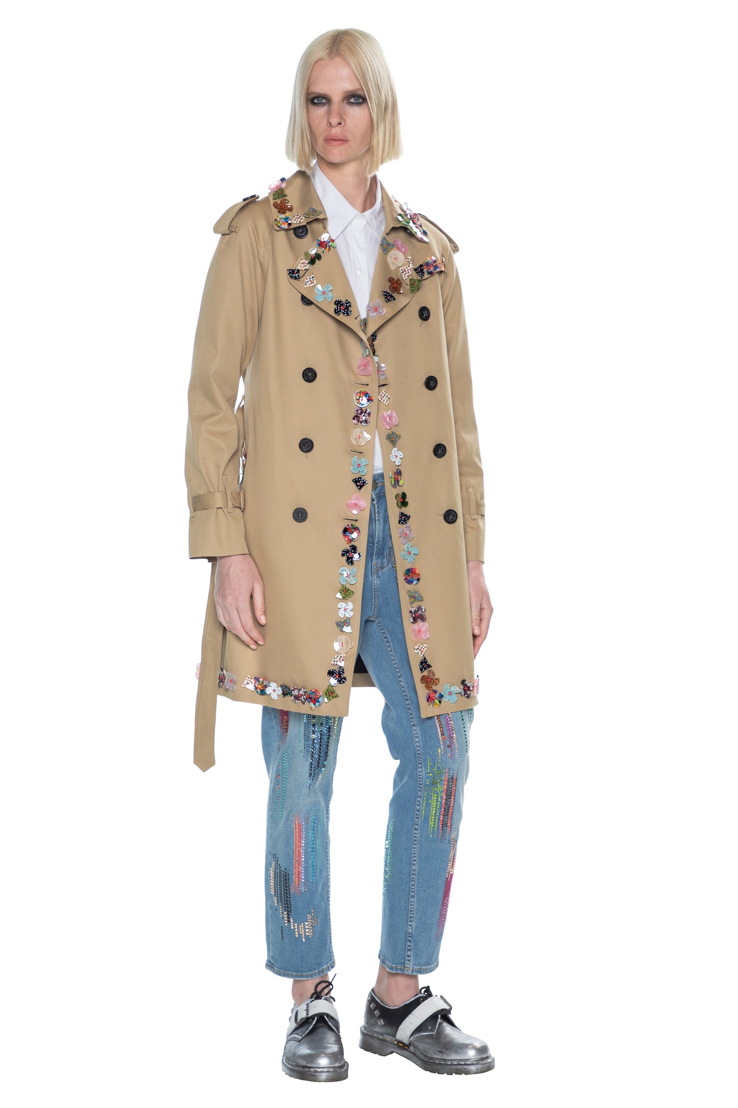 'BUTTON TOWN' TRENCH COAT