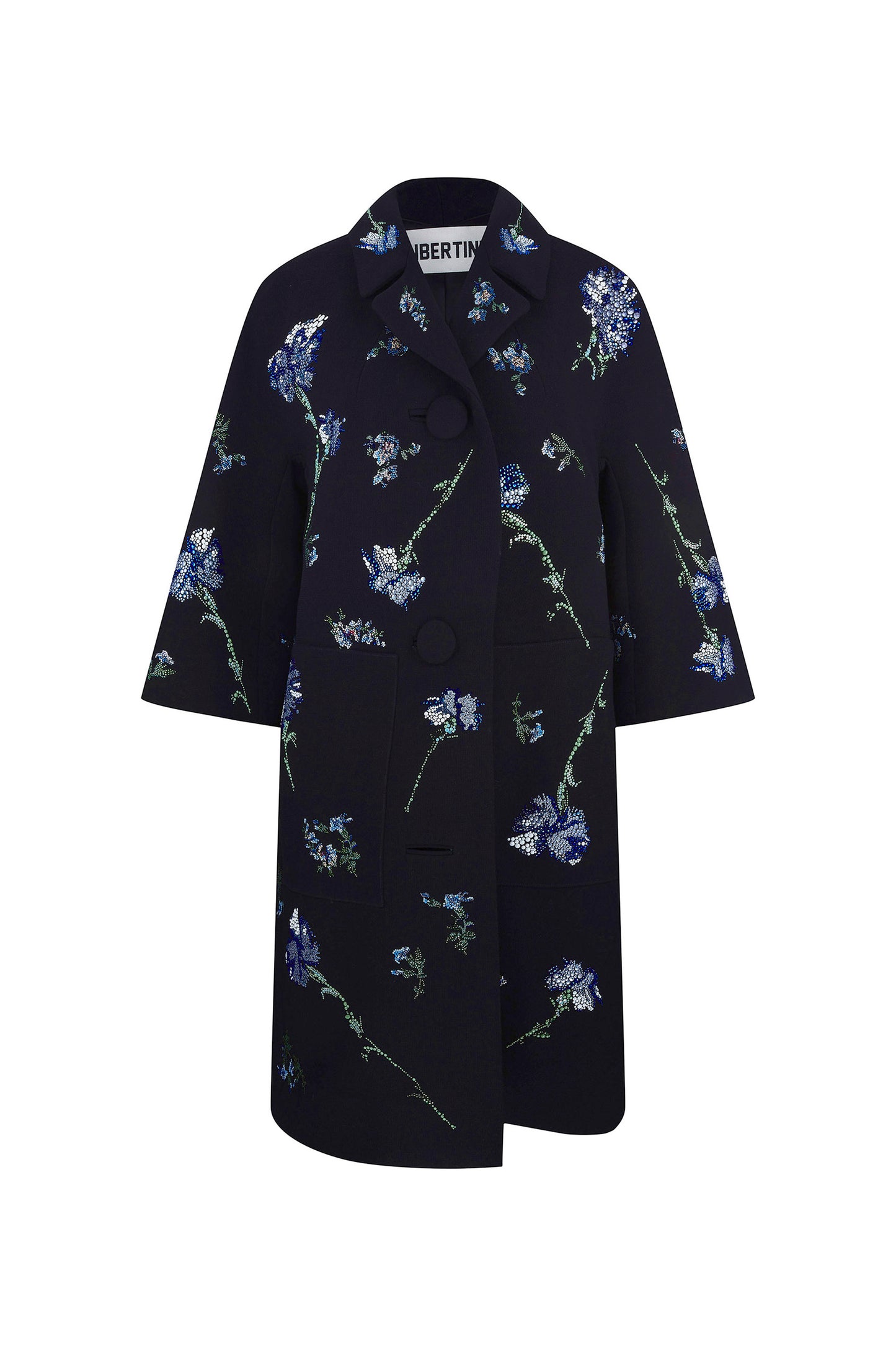 'CECIL BEATON BLUE CARNATION' PATCH POCKET COAT - COATS - Libertine