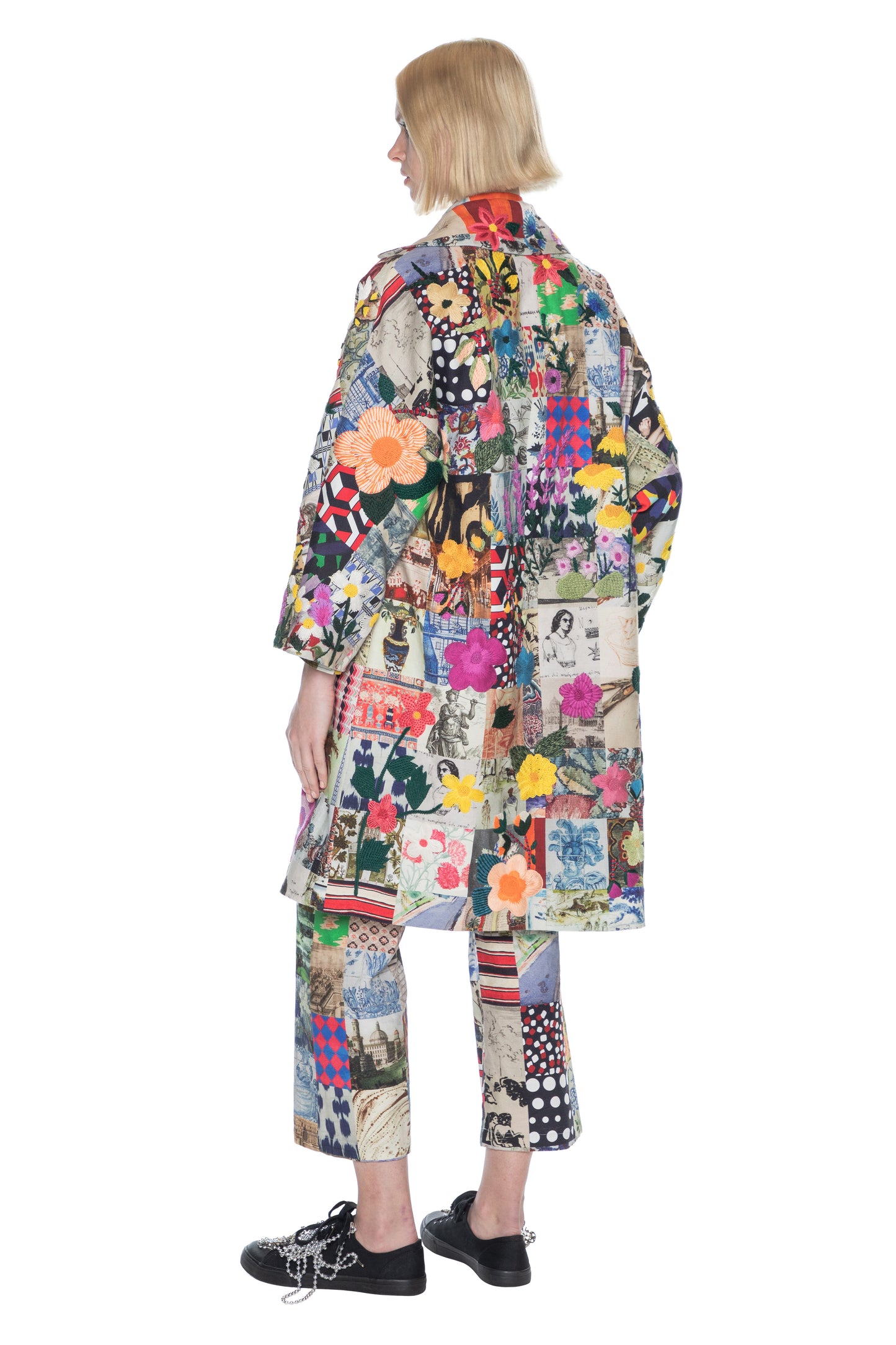 'BLOOMSBURY COLLAGE' L/S OVERSIZED COAT - COATS - Libertine