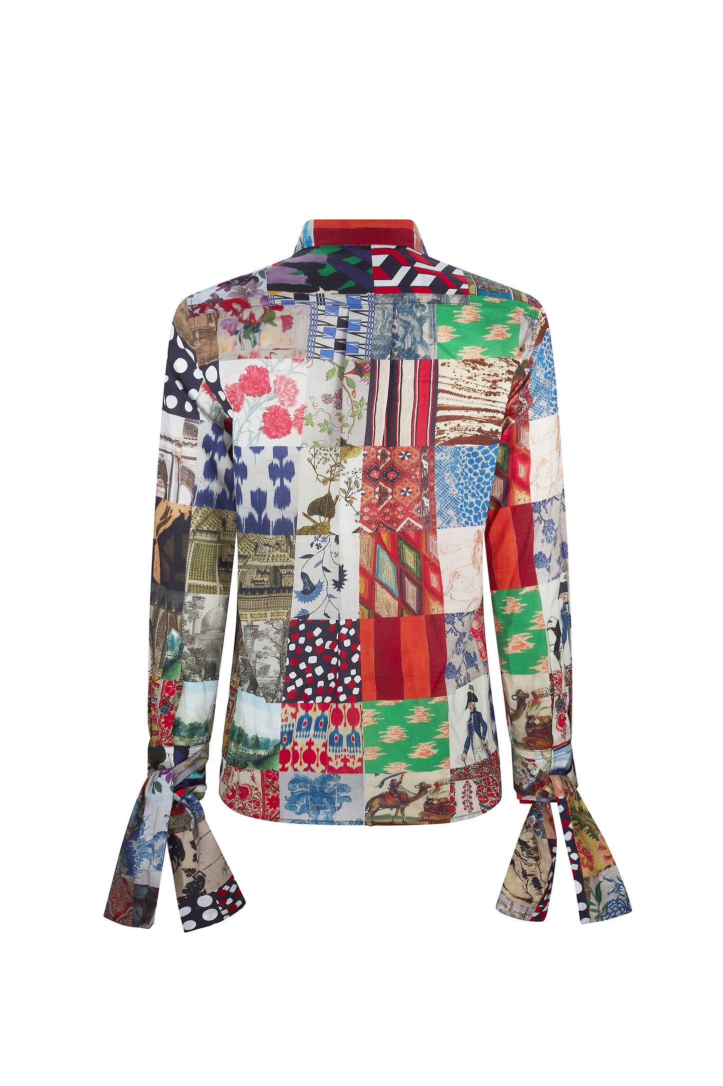 'BLOOMSBURY COLLAGE' RUFFLE CLASSIC SHIRT - CLASSIC SHIRTS - Libertine