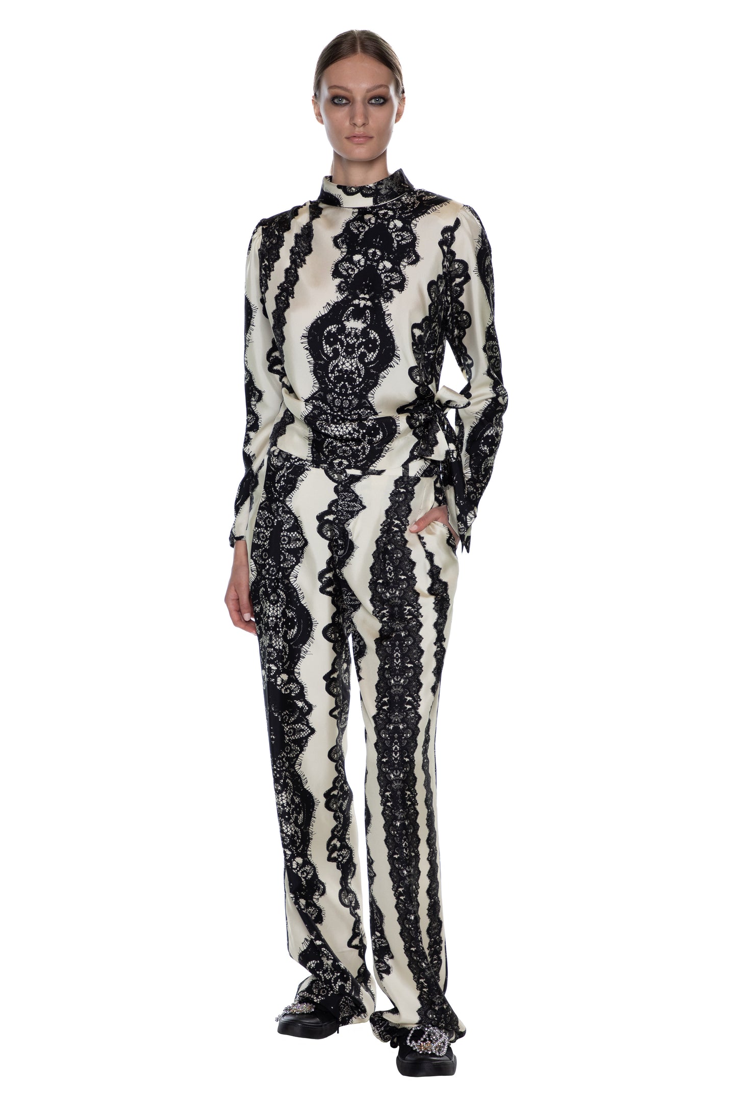 'VENETIAN LACE' BAGGY TROUSERS - PANTS - Libertine