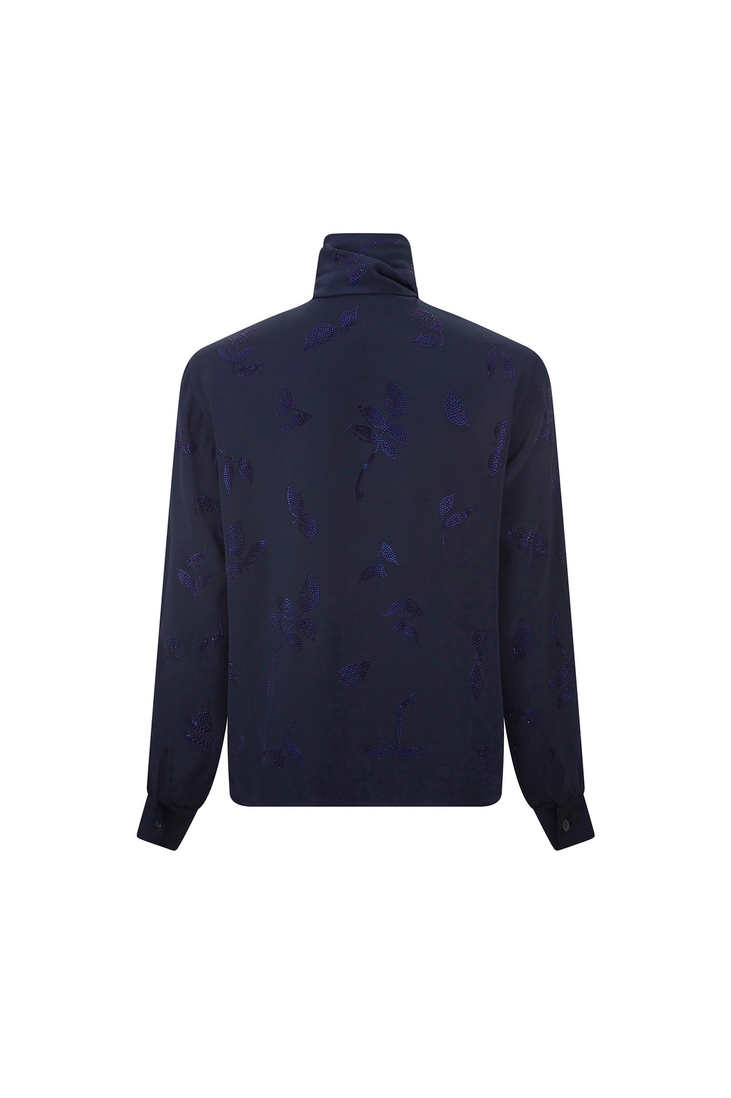 'KIND OF BLUE' SLIM KEITH TIE BLOUSE - - Libertine
