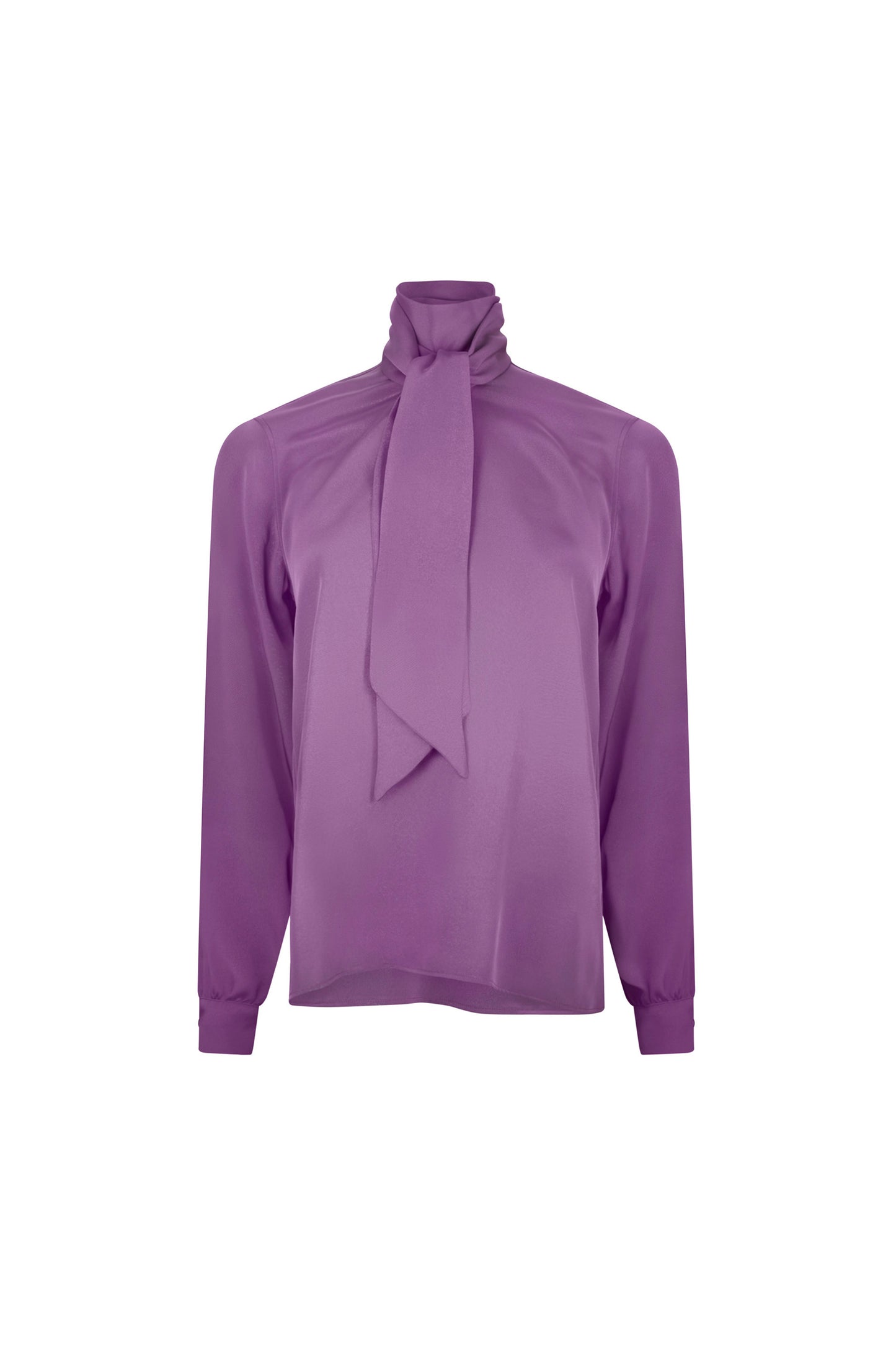 'FAUVE MAUVE' SLIM KEITH TIE BLOUSE - - Libertine