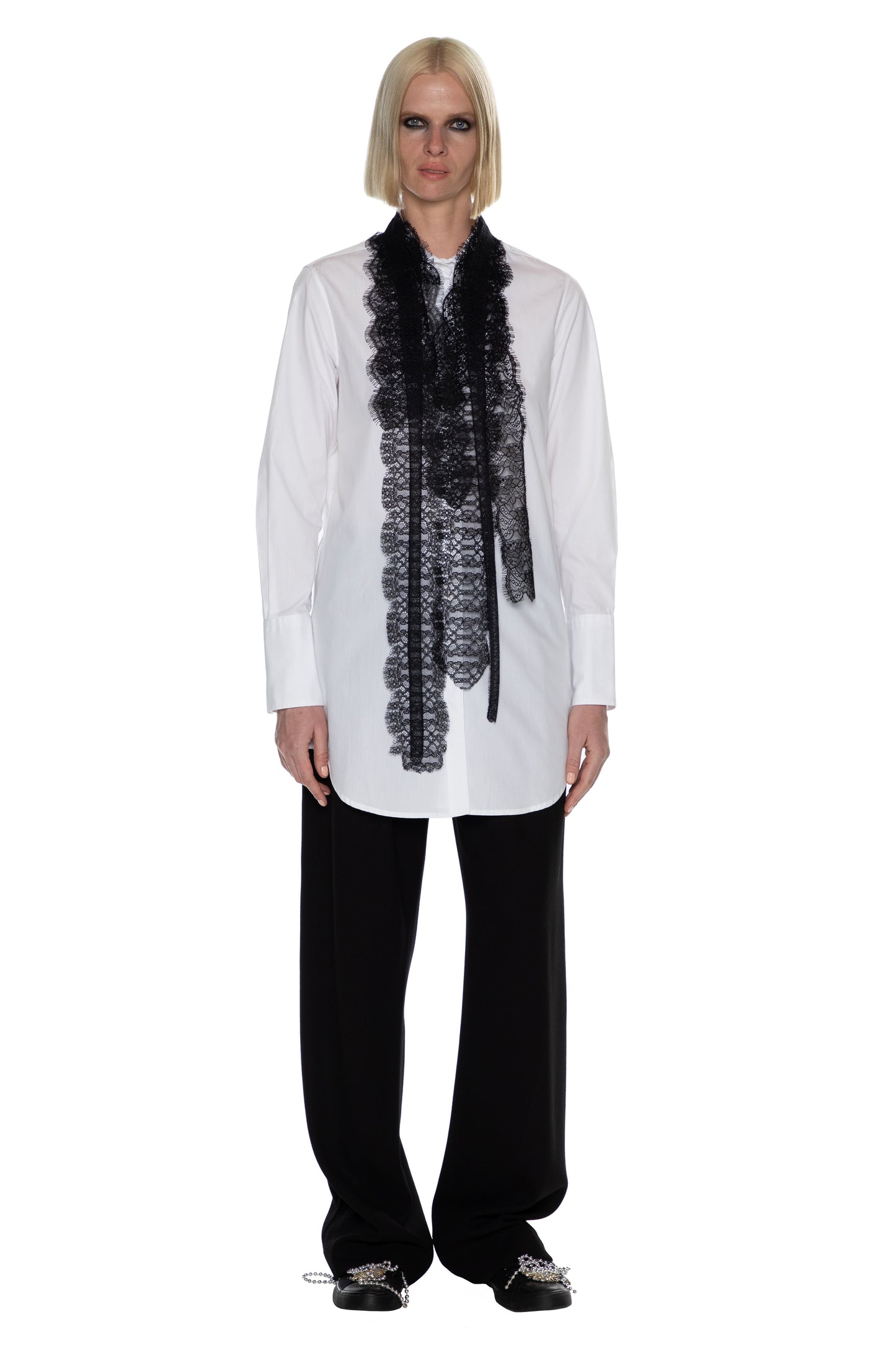 'VENETIAN LACE' LONG CLASSIC SHIRT - - Libertine