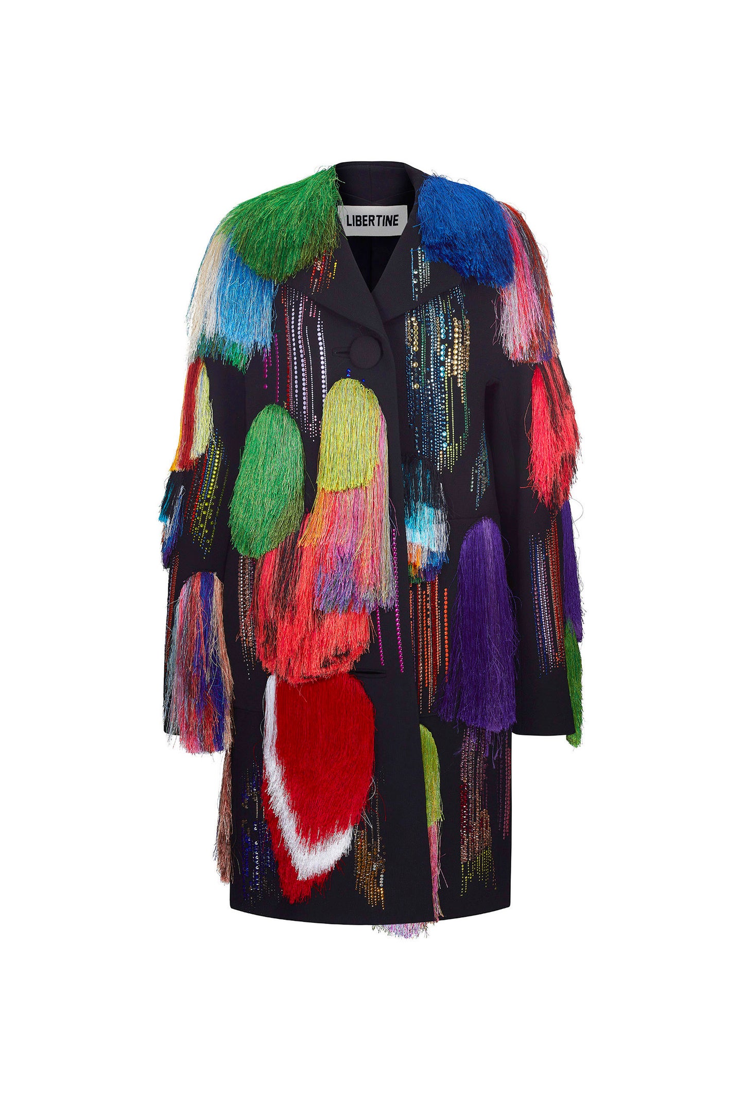 'FRINGE WITH BENEFITS' L/S PATCH POCKET COAT - - Libertine