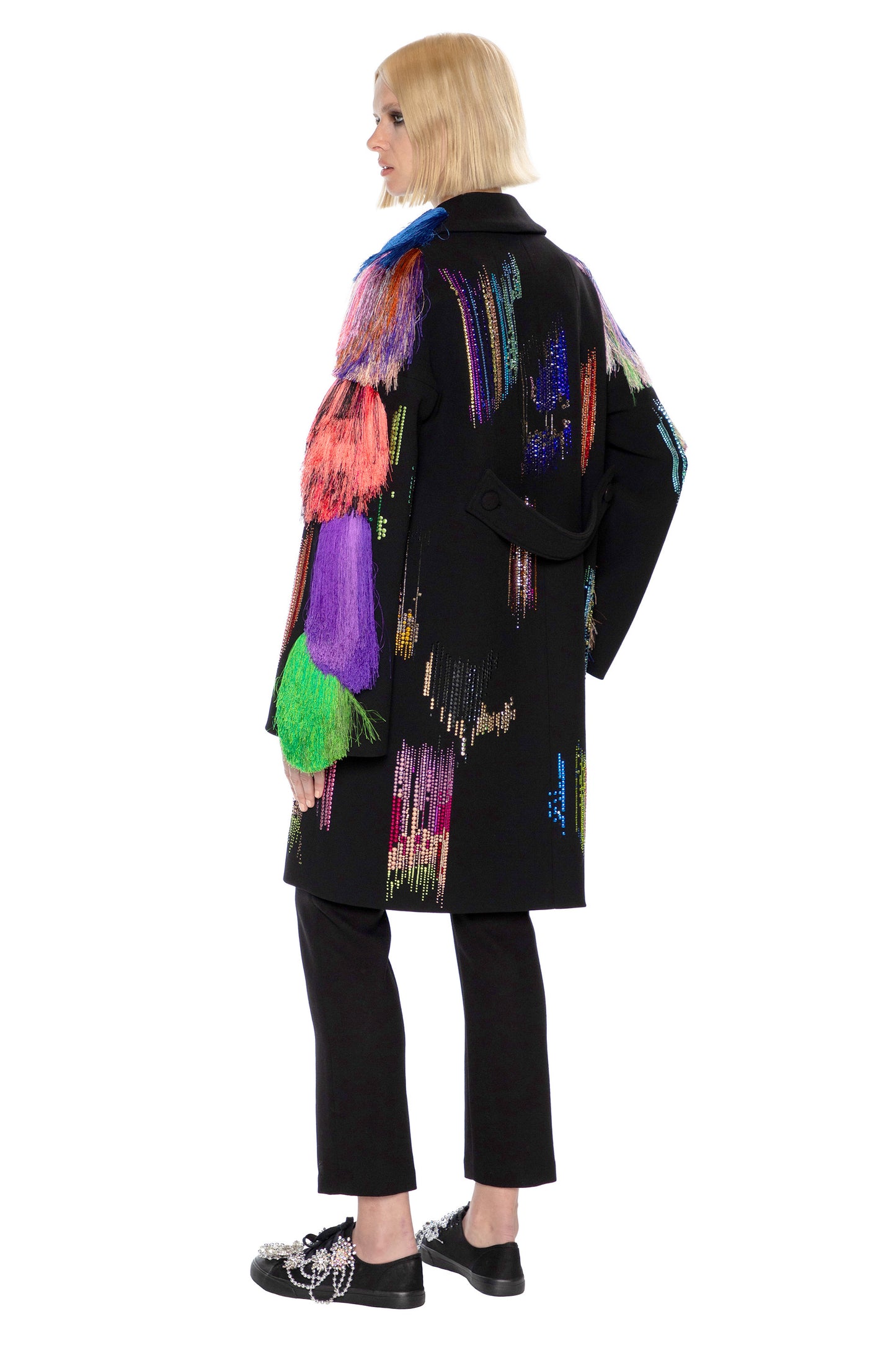 'FRINGE WITH BENEFITS' L/S PATCH POCKET COAT - - Libertine