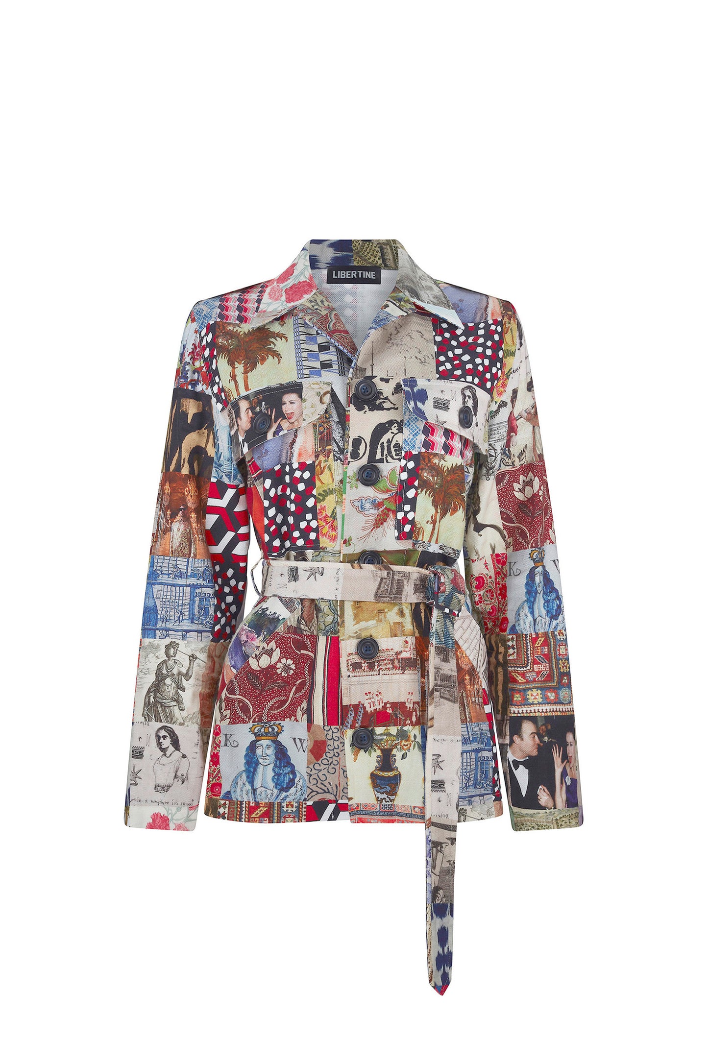 'BLOOMSBURY PATCHWORK' SAFARI JACKET - JACKETS - Libertine