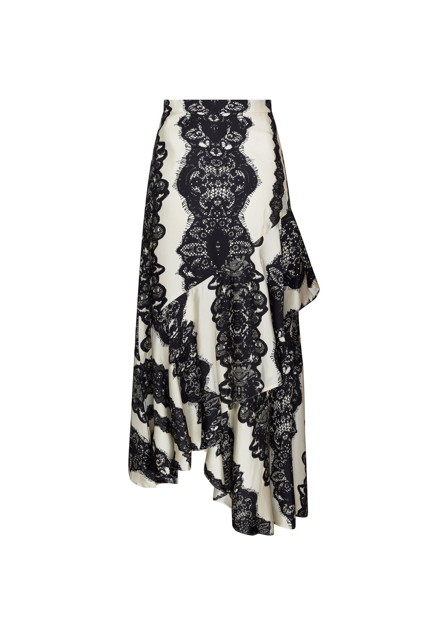 'VENETIAN LACE' ASYMMETRICAL SKIRT - - Libertine