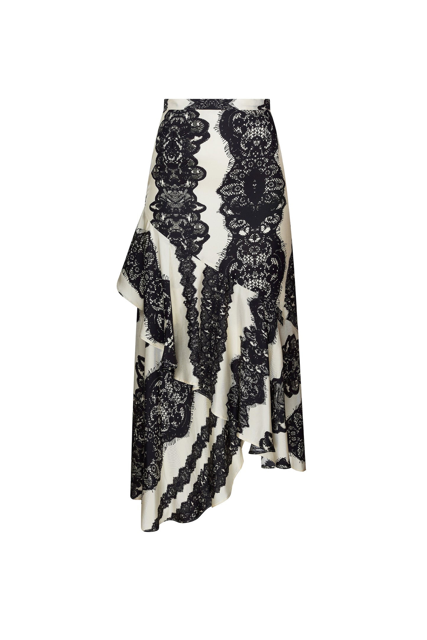 'VENETIAN LACE' ASYMMETRICAL SKIRT - - Libertine
