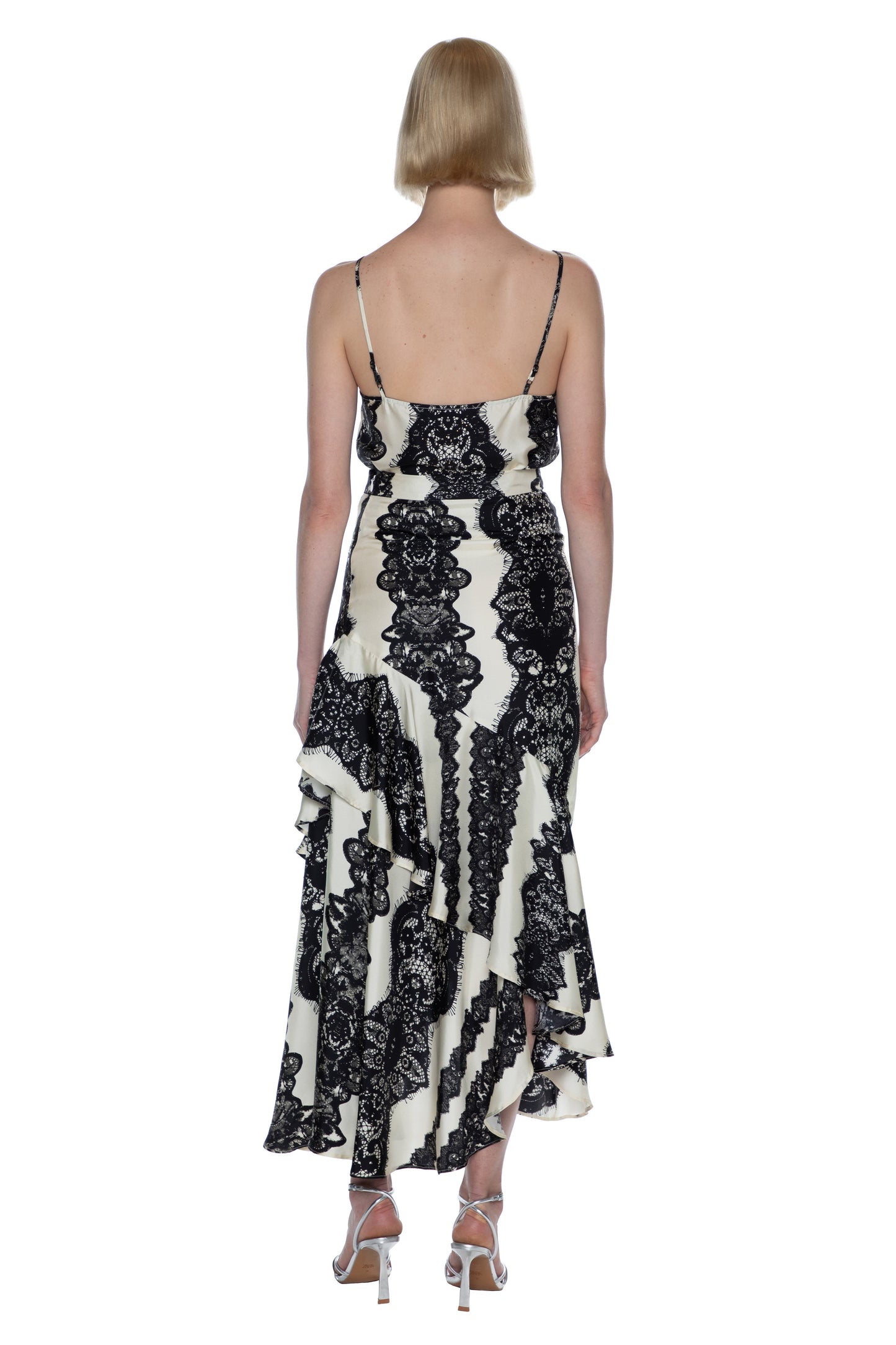 'VENETIAN LACE' ASYMMETRICAL SKIRT - - Libertine