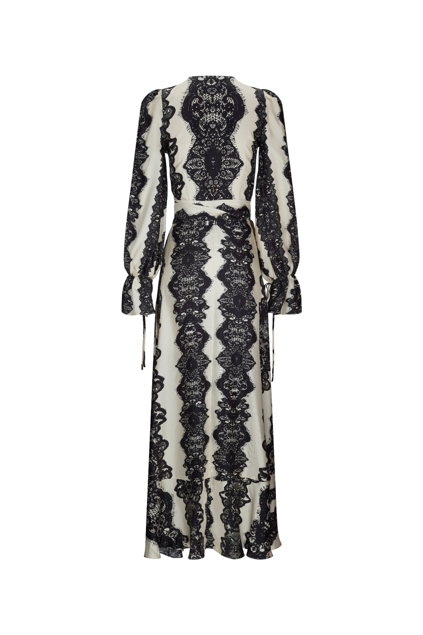 'VENETIAN LACE' TIE SLEEVE WRAP DRESS - - Libertine