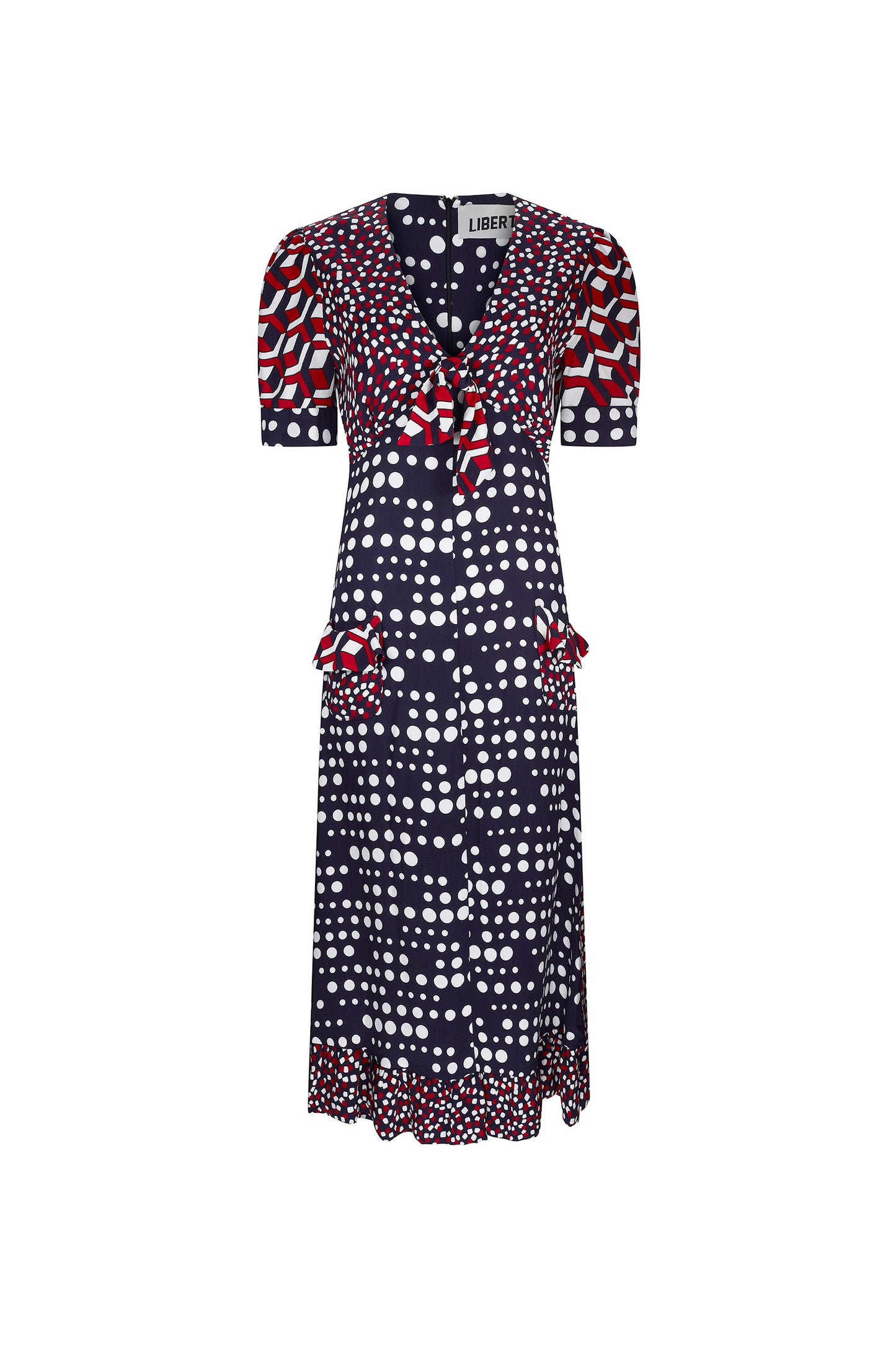 'RED WHITE AND BLUE MASH UP' SICILIAN DRESS - - Libertine