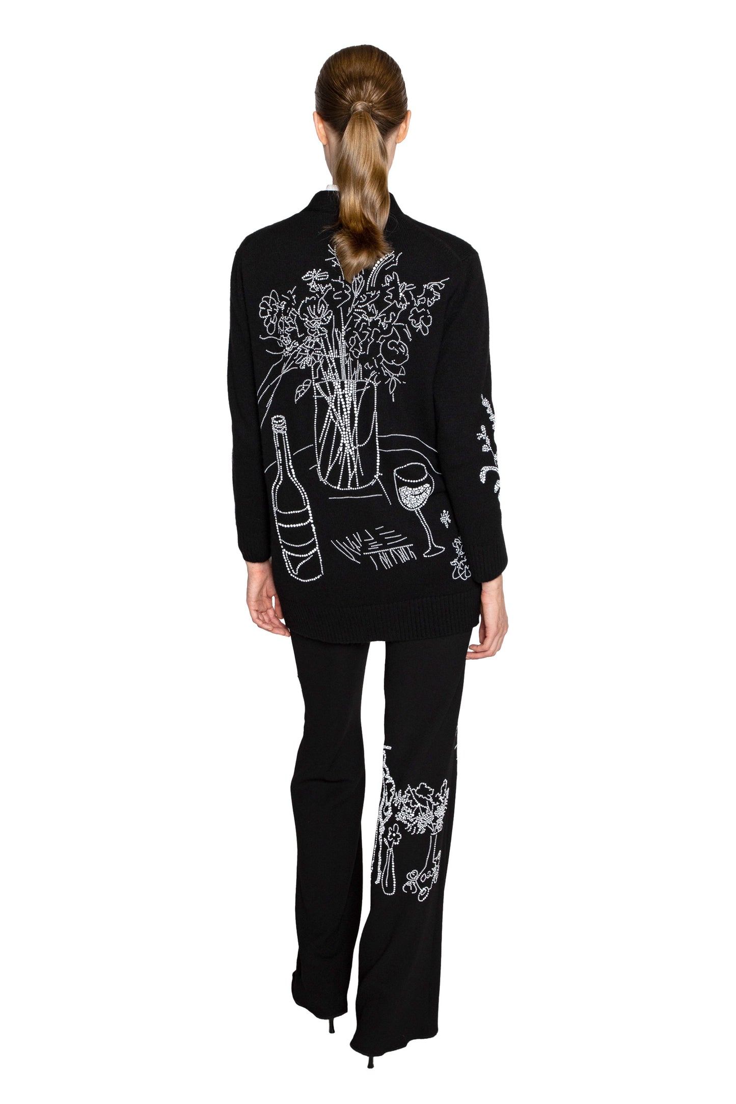 'STILL LIFE CRYSTAL' OVERSIZED CARDIGAN - - Libertine