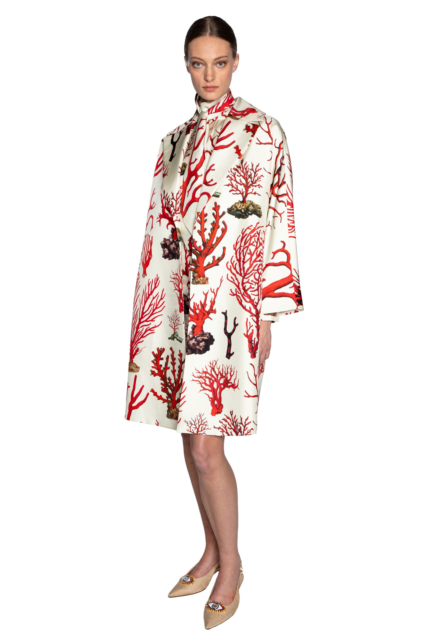 'VENETIAN CORAL' L/S OVERSIZED COAT - - Libertine