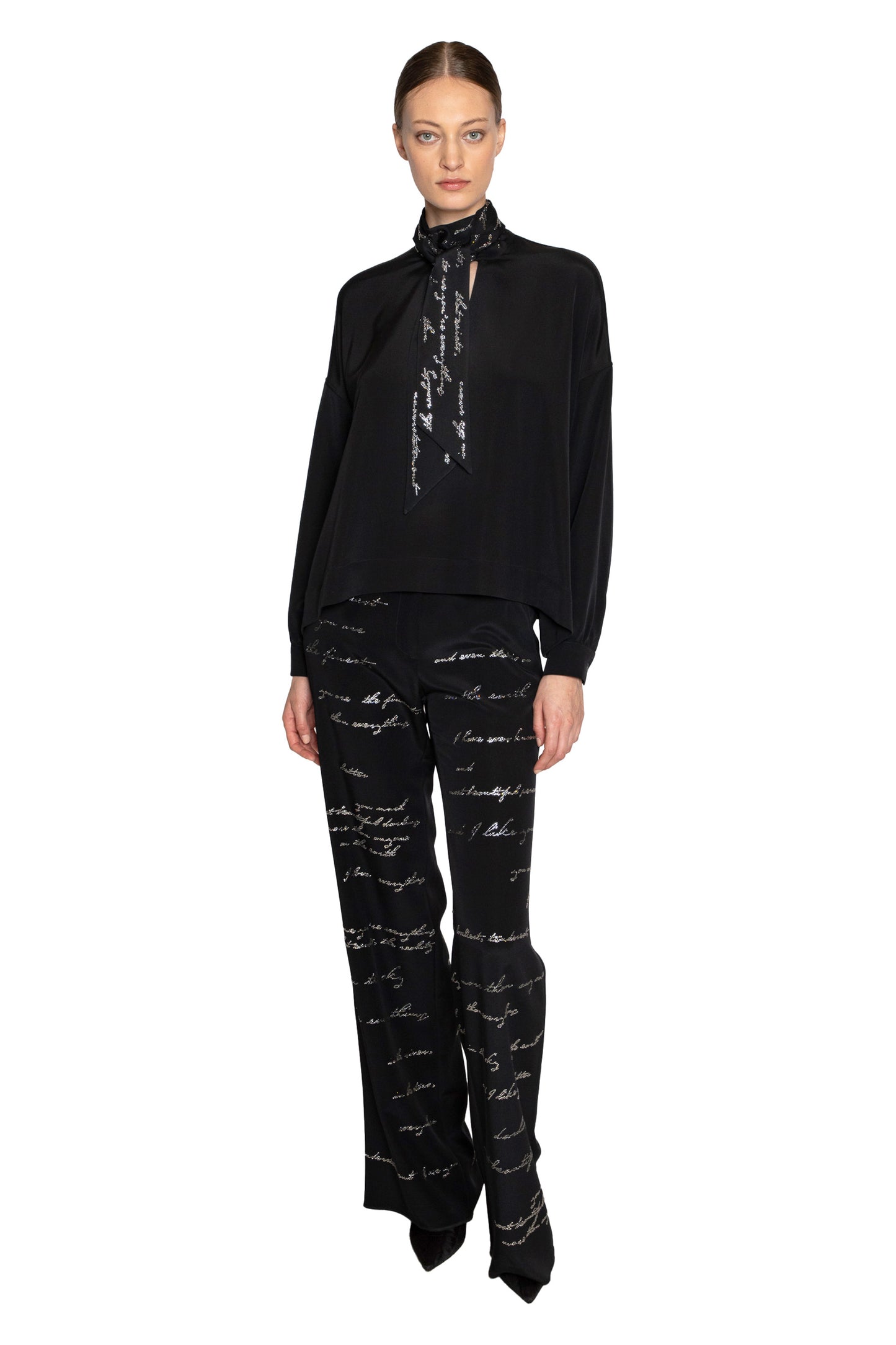 'BODY LANGUAGE' TIE BLOUSE - - Libertine