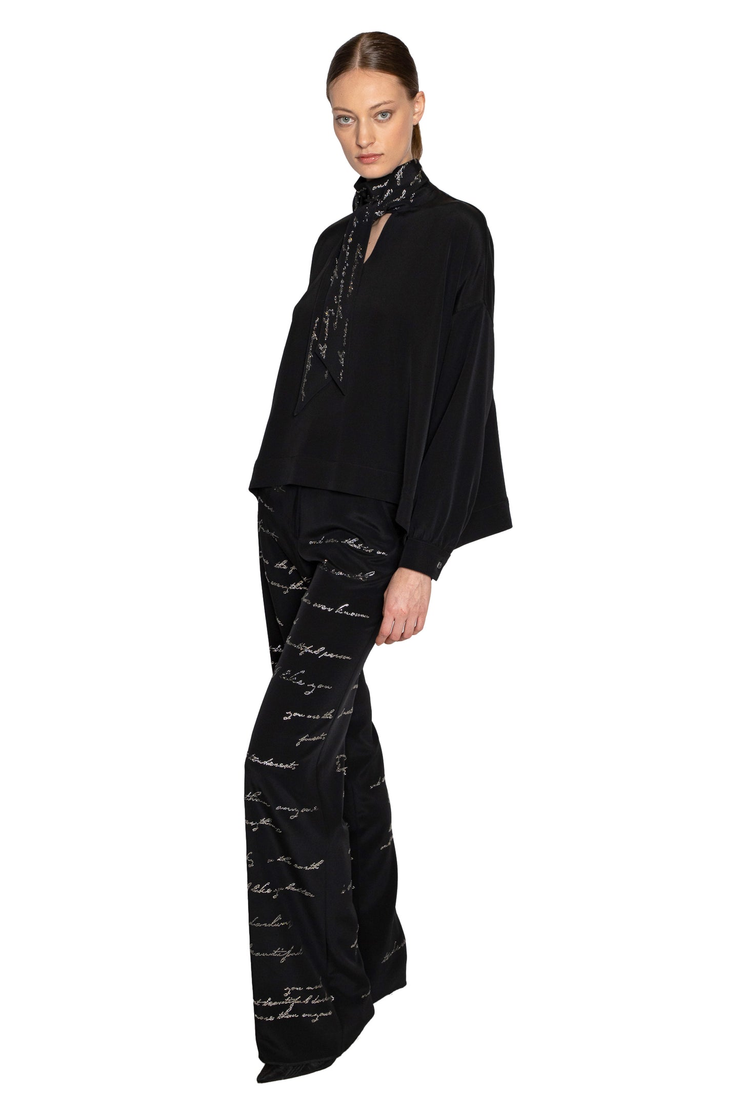 'BODY LANGUAGE' TIE BLOUSE - - Libertine