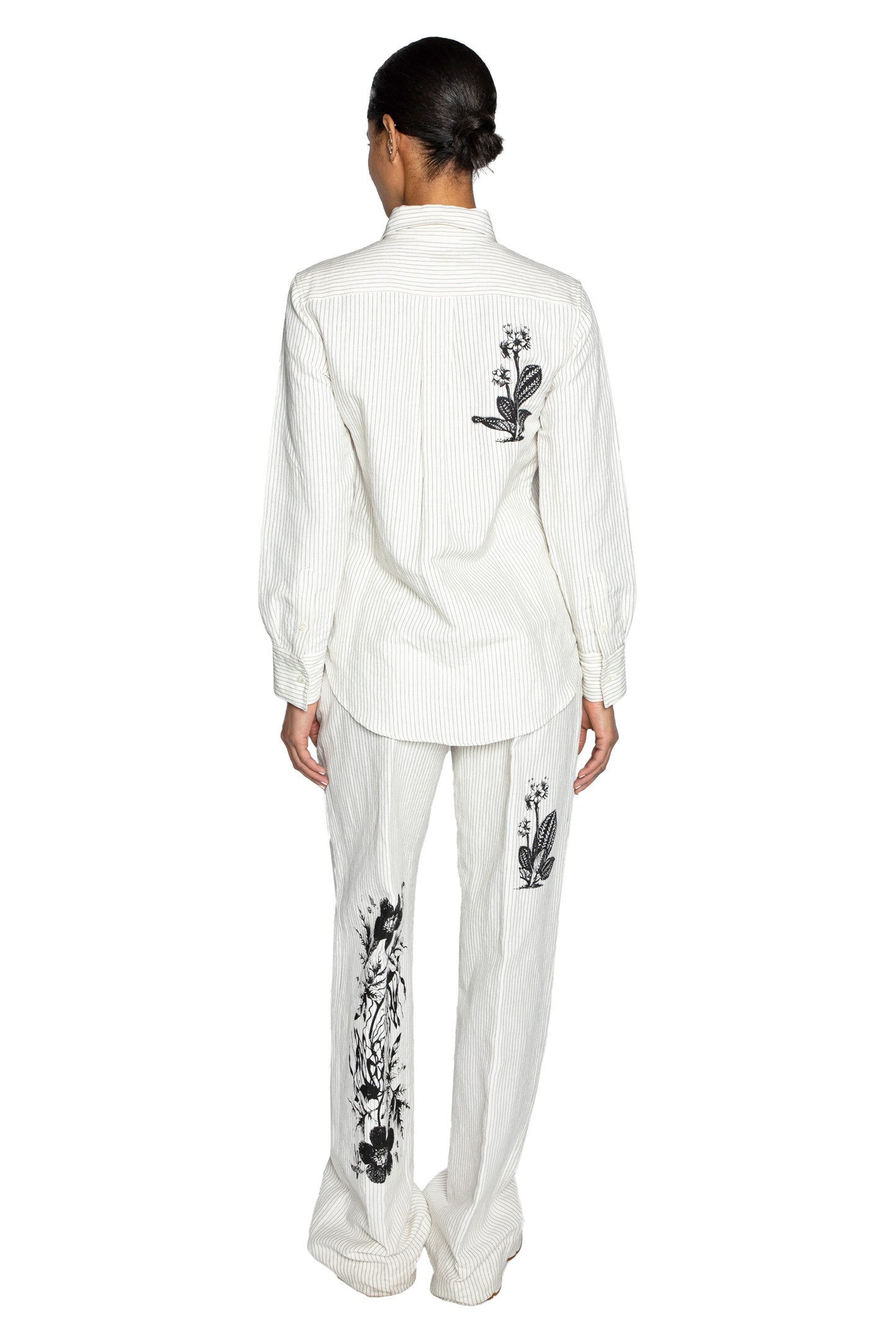 'GOTH BOTANICAL' IVORY NEW CLASSIC SHIRT - - Libertine