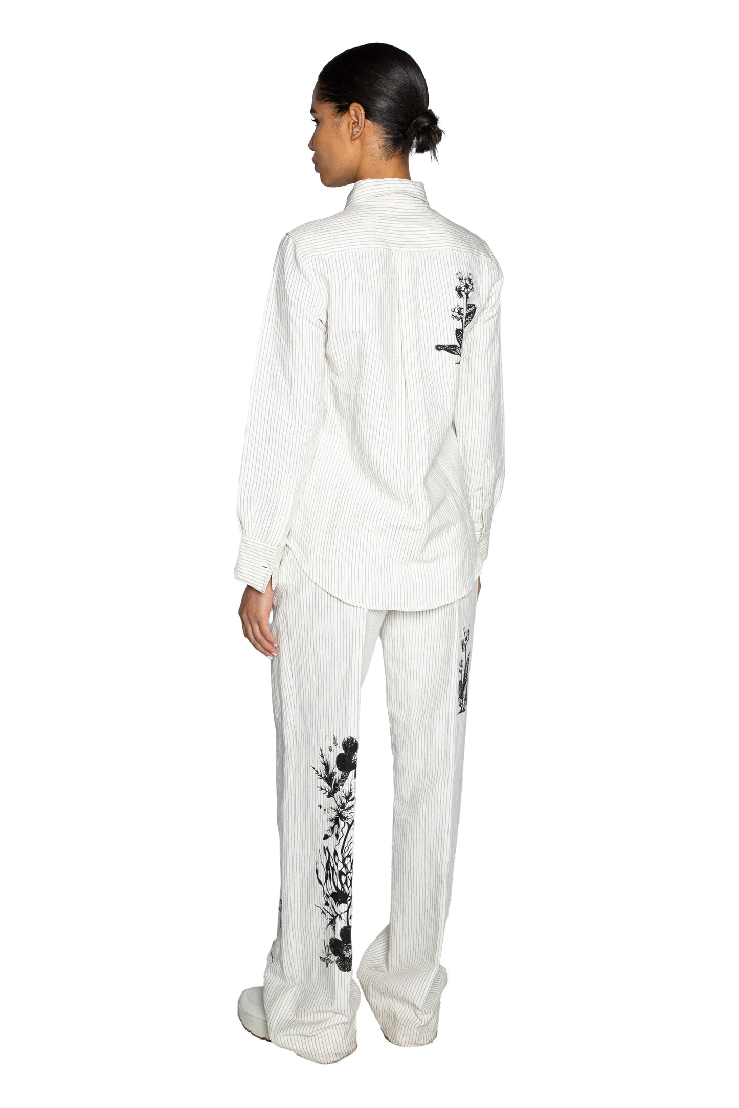 'GOTH BOTANICAL' IVORY NEW CLASSIC SHIRT - - Libertine