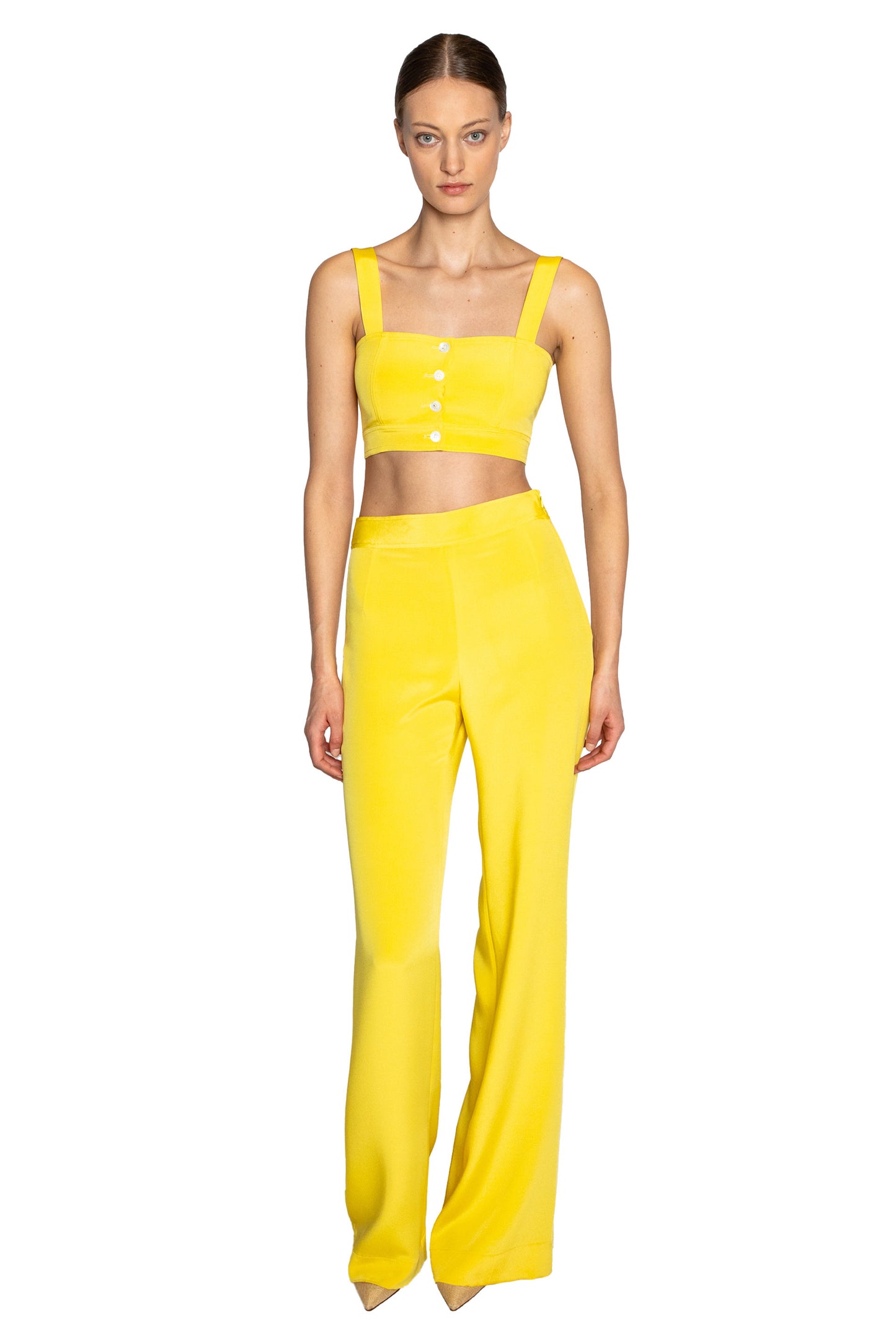 'NANCY LANCASTER YELLOW' SLIM AARONS PANT - - Libertine