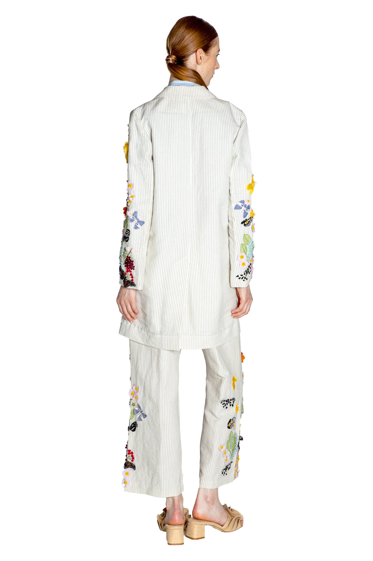 'BUTTERFLY FIELDS' EMBELLISHED WORK COAT - - Libertine